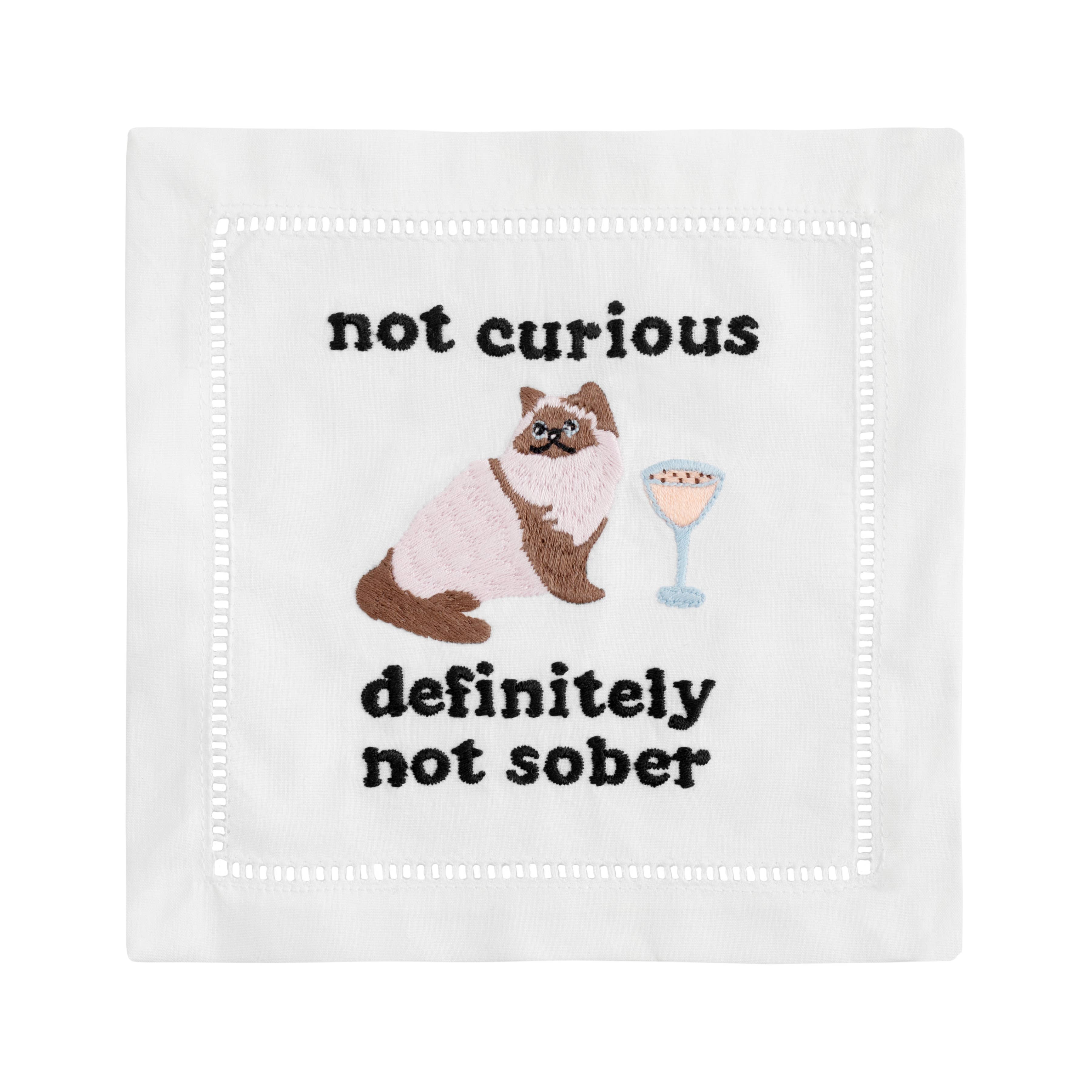 Not Curious Cat Cocktail Napkins