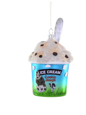 Chocolate Chip Cookie Dough Ice Cream Ornament