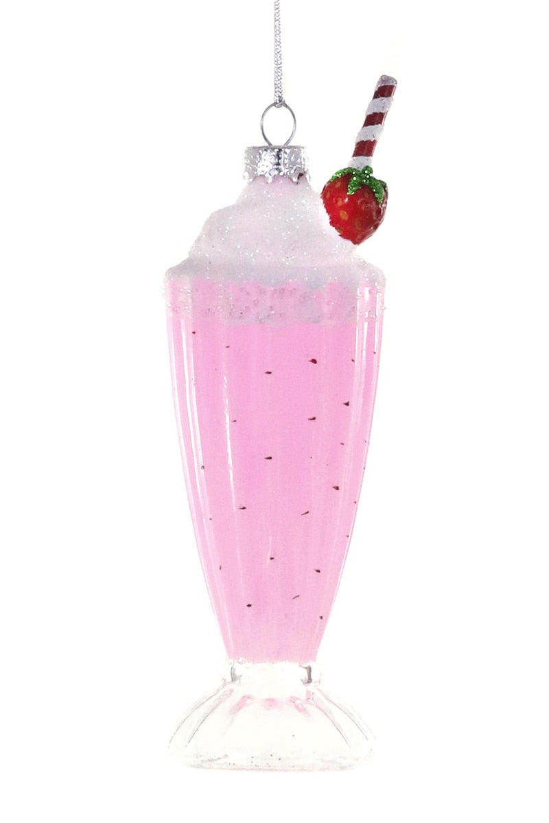 STRAWBERRY MILKSHAKE ORNAMENT