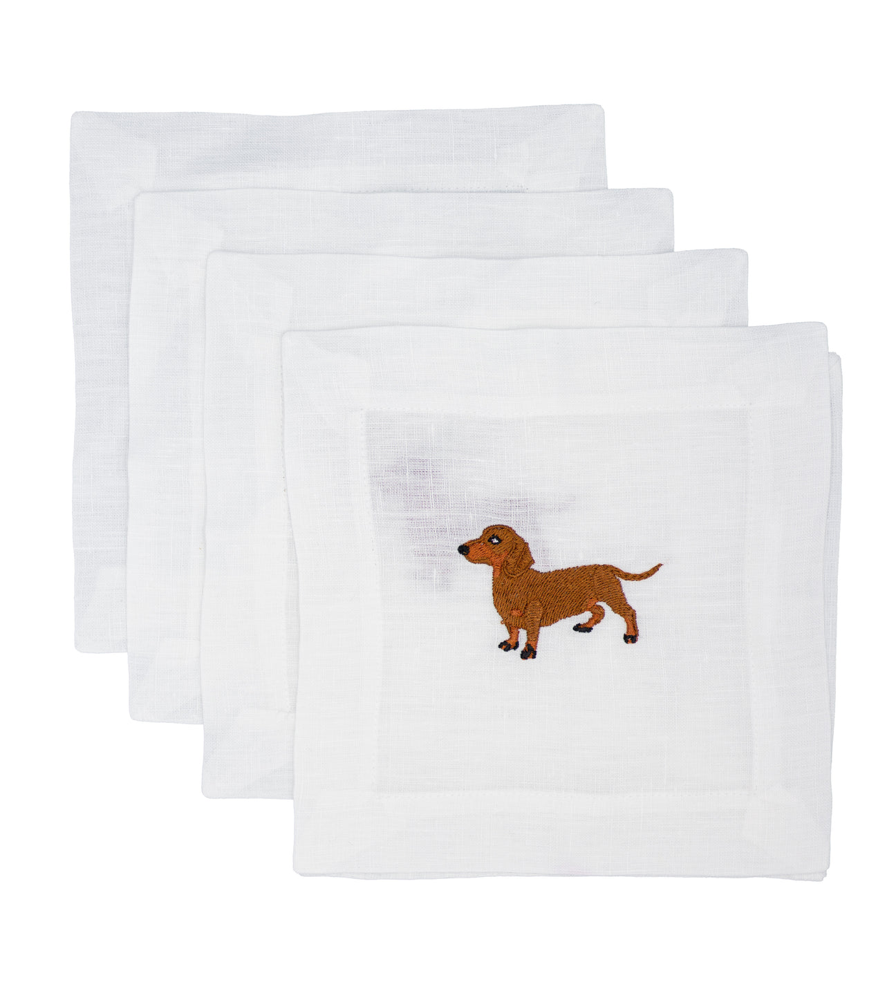 Red Dachshund Cocktail Napkins