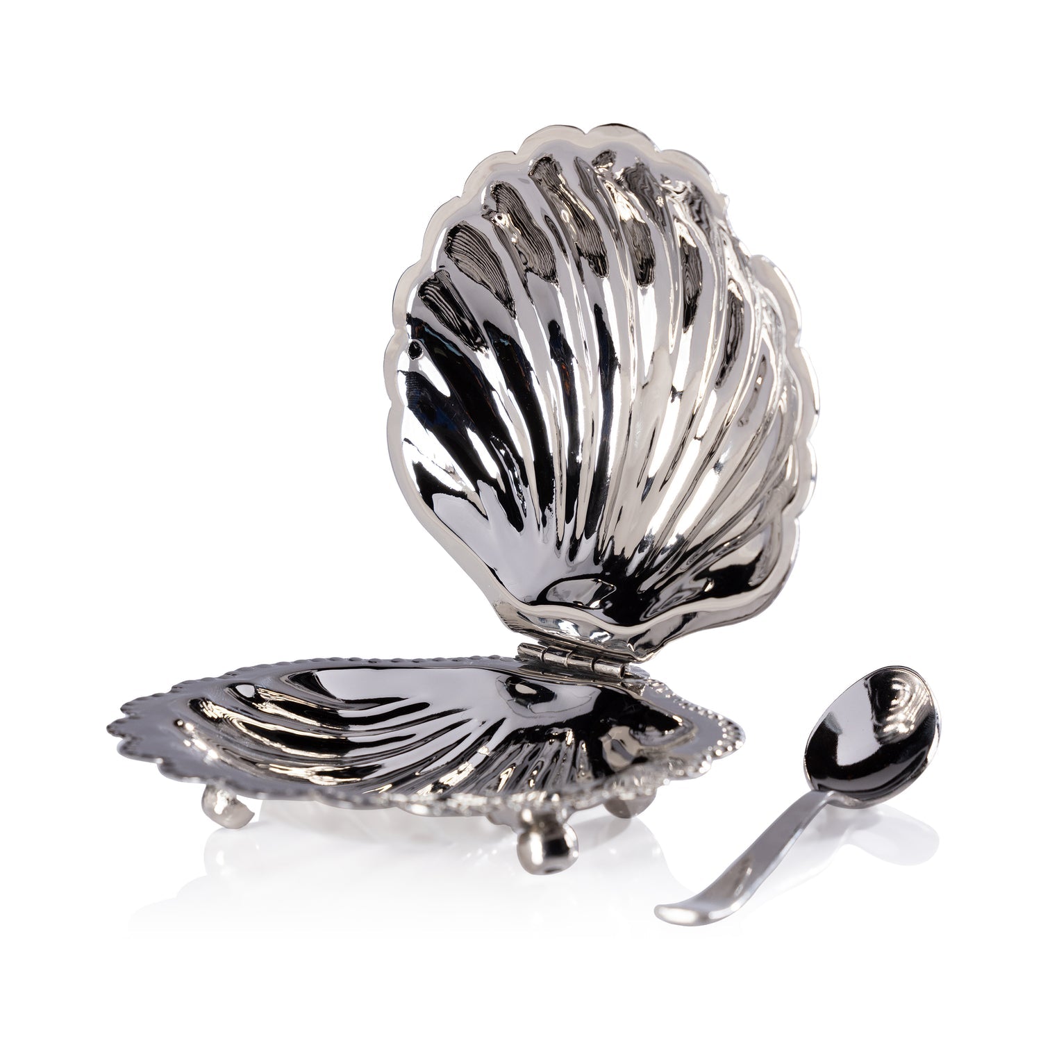 Cap Ferrat Fan Shell Lidded Bowl
