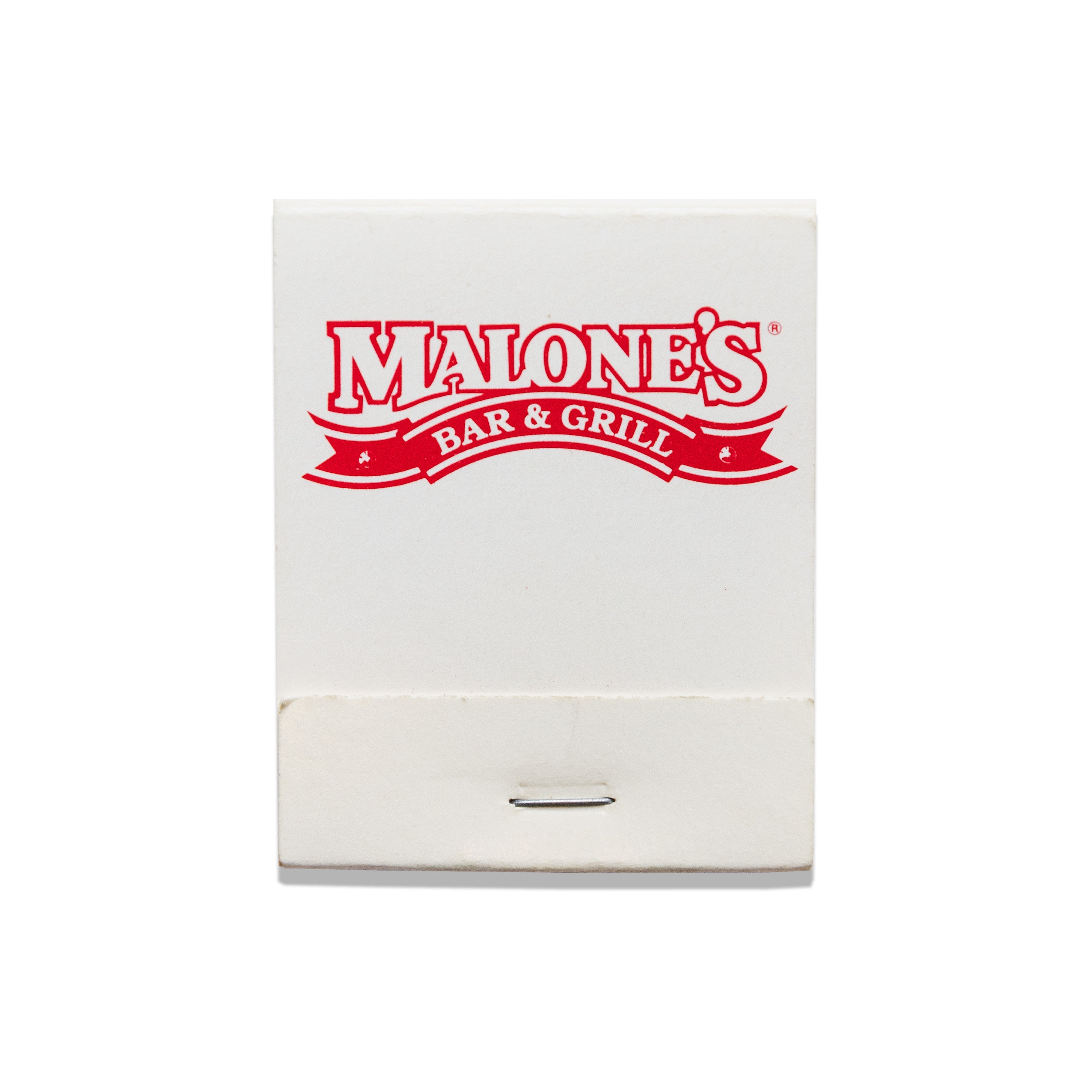 Malone's Bar & Grill Matchbook Print- Print Only