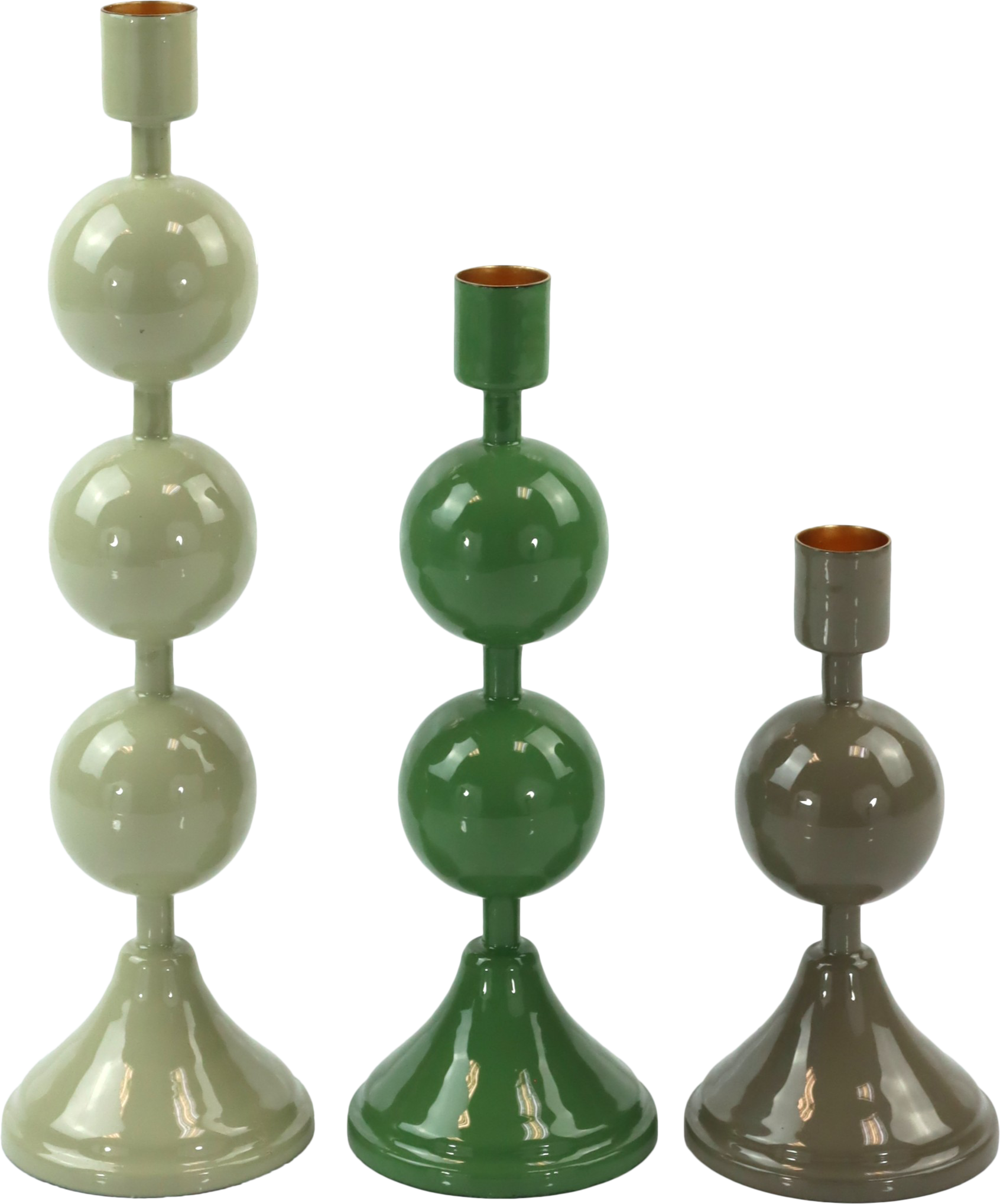 Sage Glow Candleholders - Set of 3