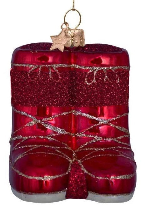Opal Red Snow Boot Ornament