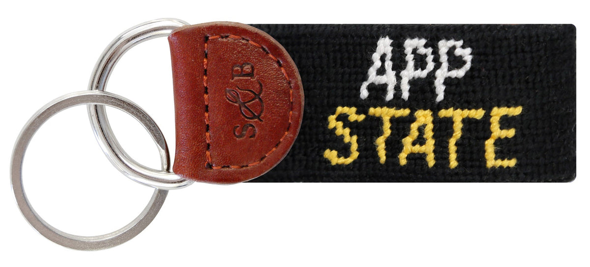 Keychain with 'APP STATE' text on a white background
