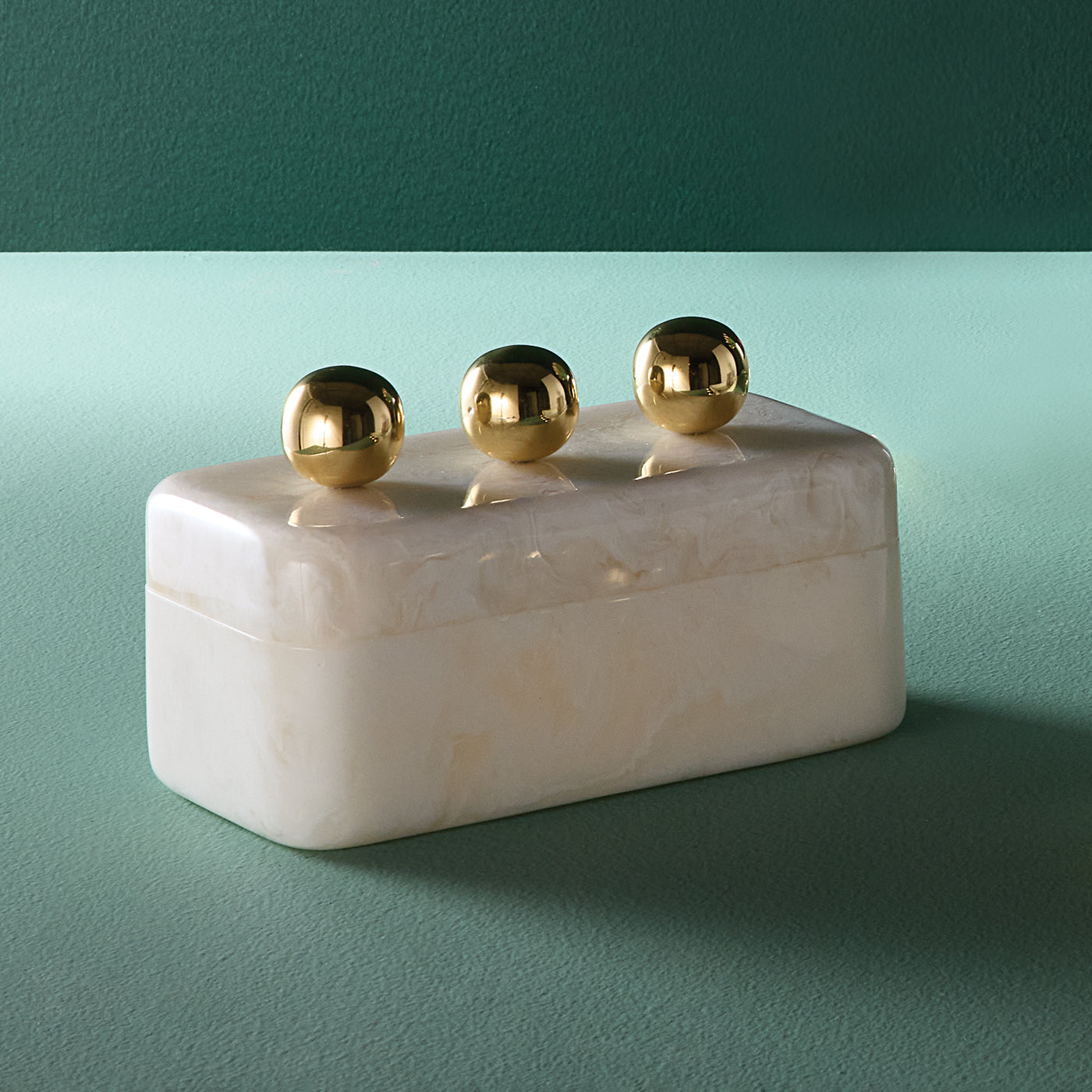 Fontana Box White/Brass