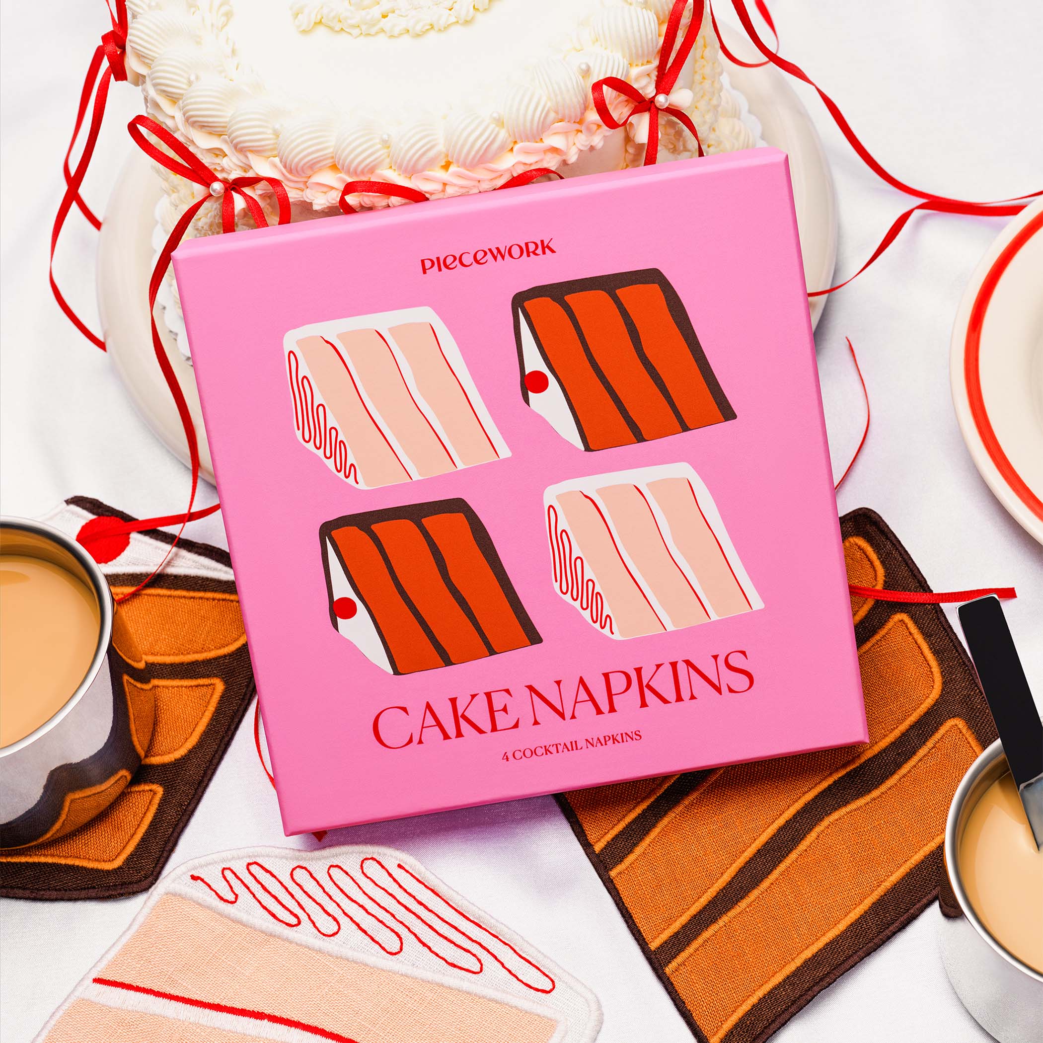 Cake Cocktail Napkins (Set of Four)