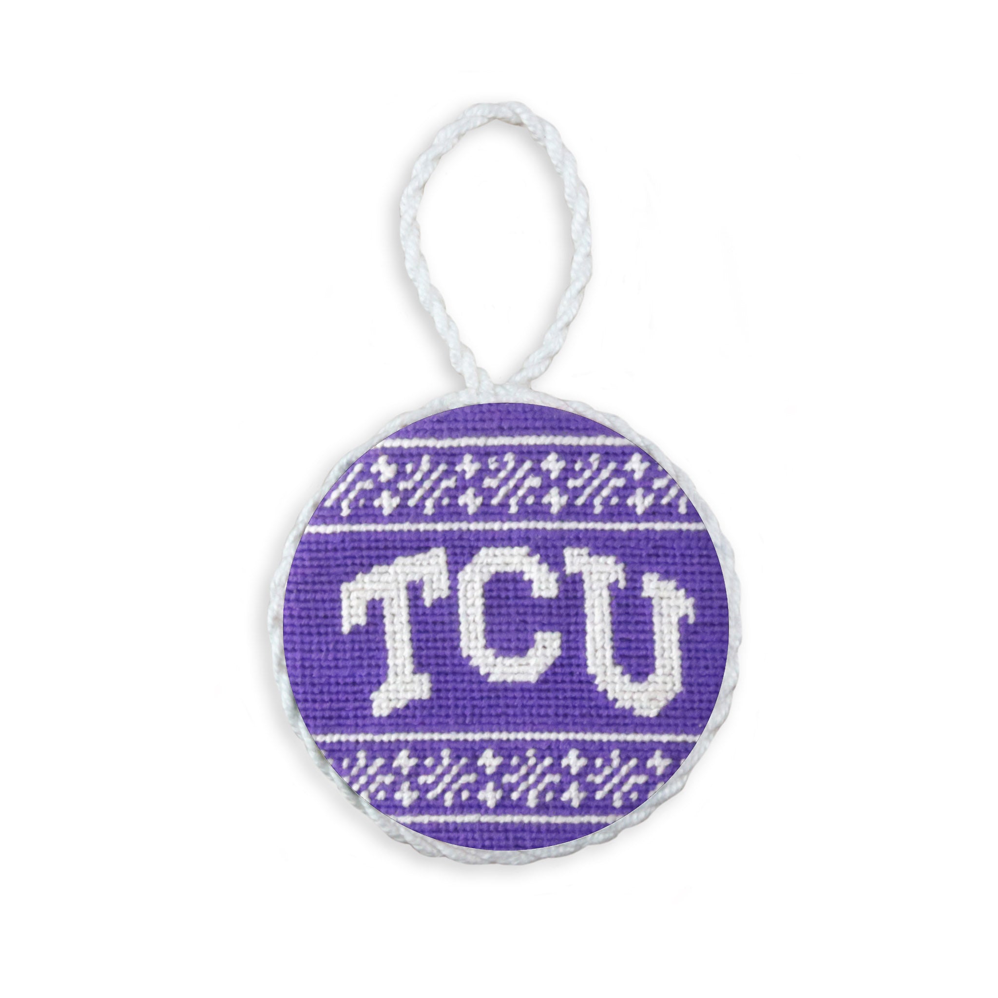 TCU Fairisle Ornament