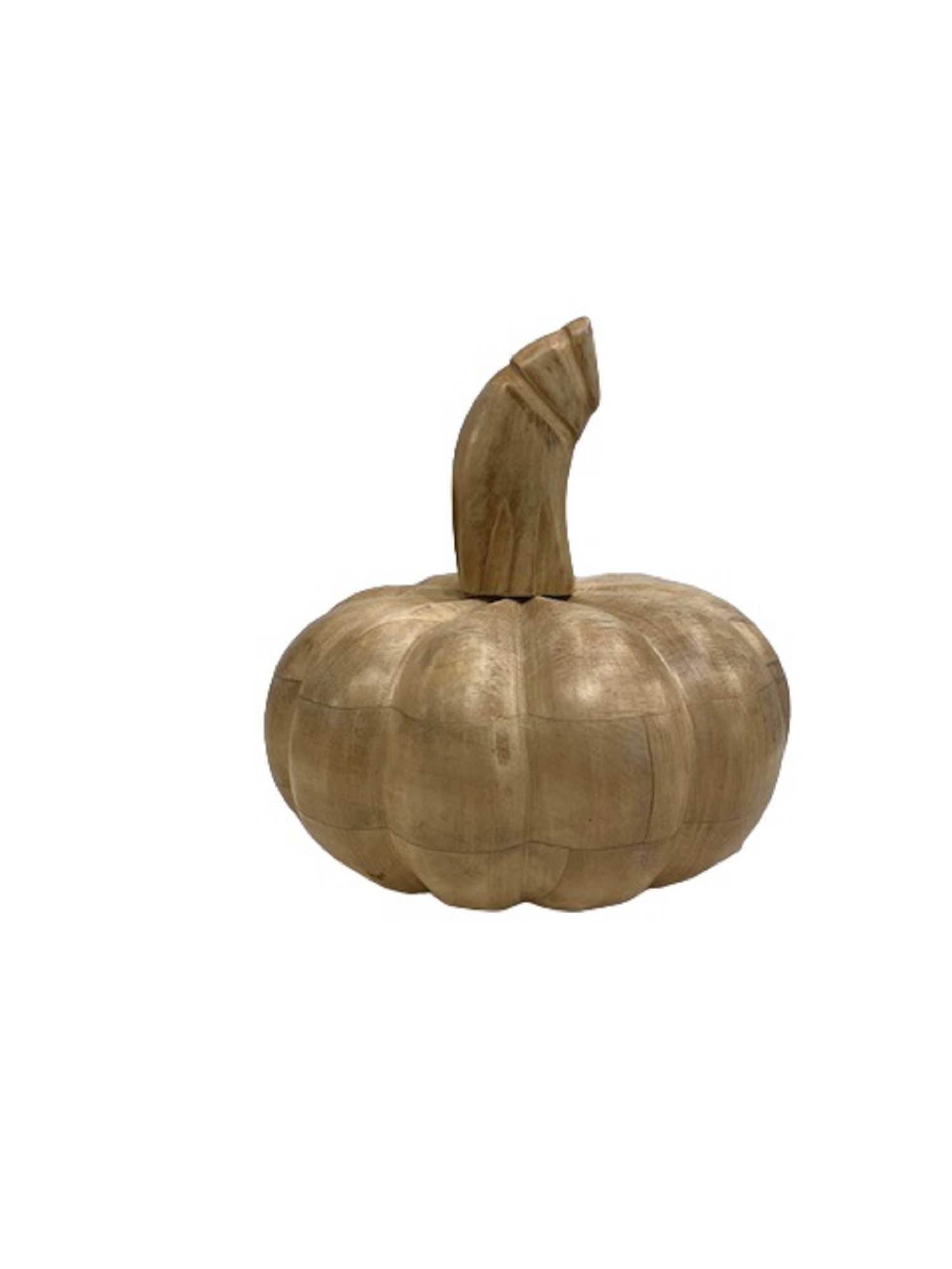 Sm Pumpkin Sun-Bleached Mango Wood