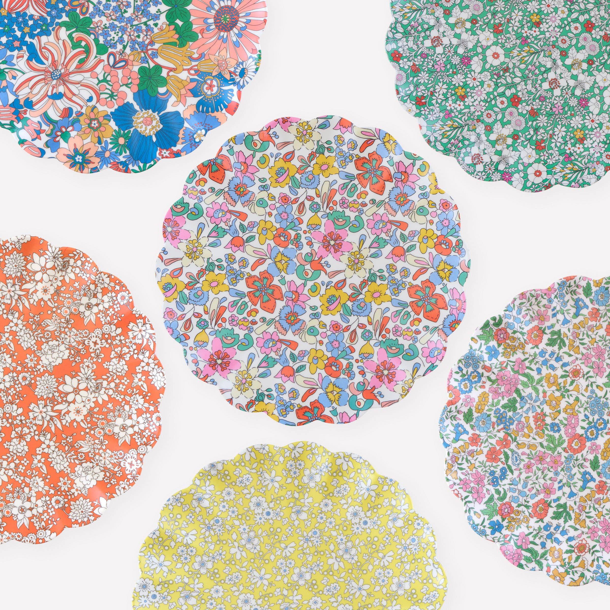 Meri Meri x Liberty Garden Party Reusable Large Plates
