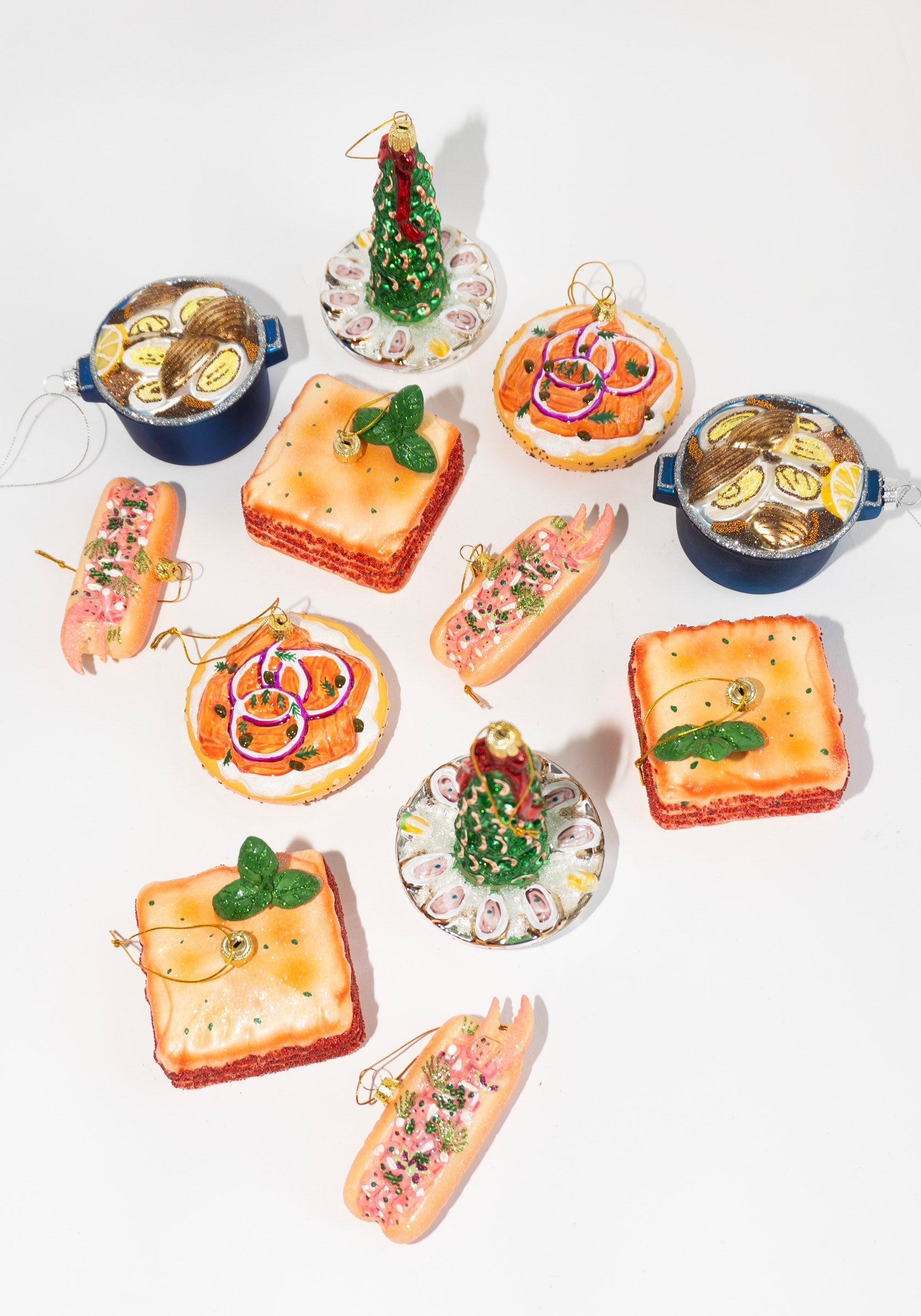 Retro Shrimp Cocktail Party Tree Ornaments