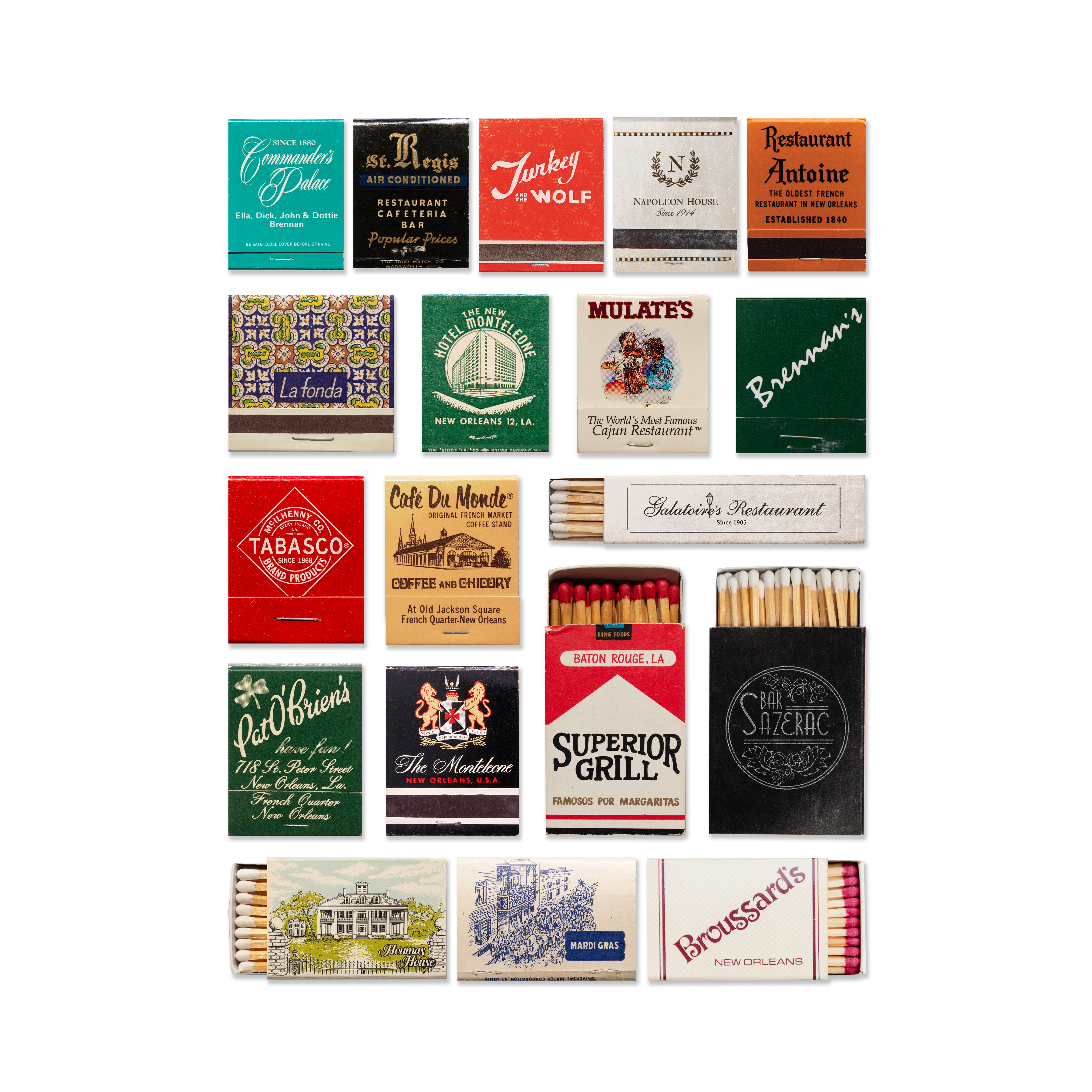 New Orleans Collage Matchbook Print