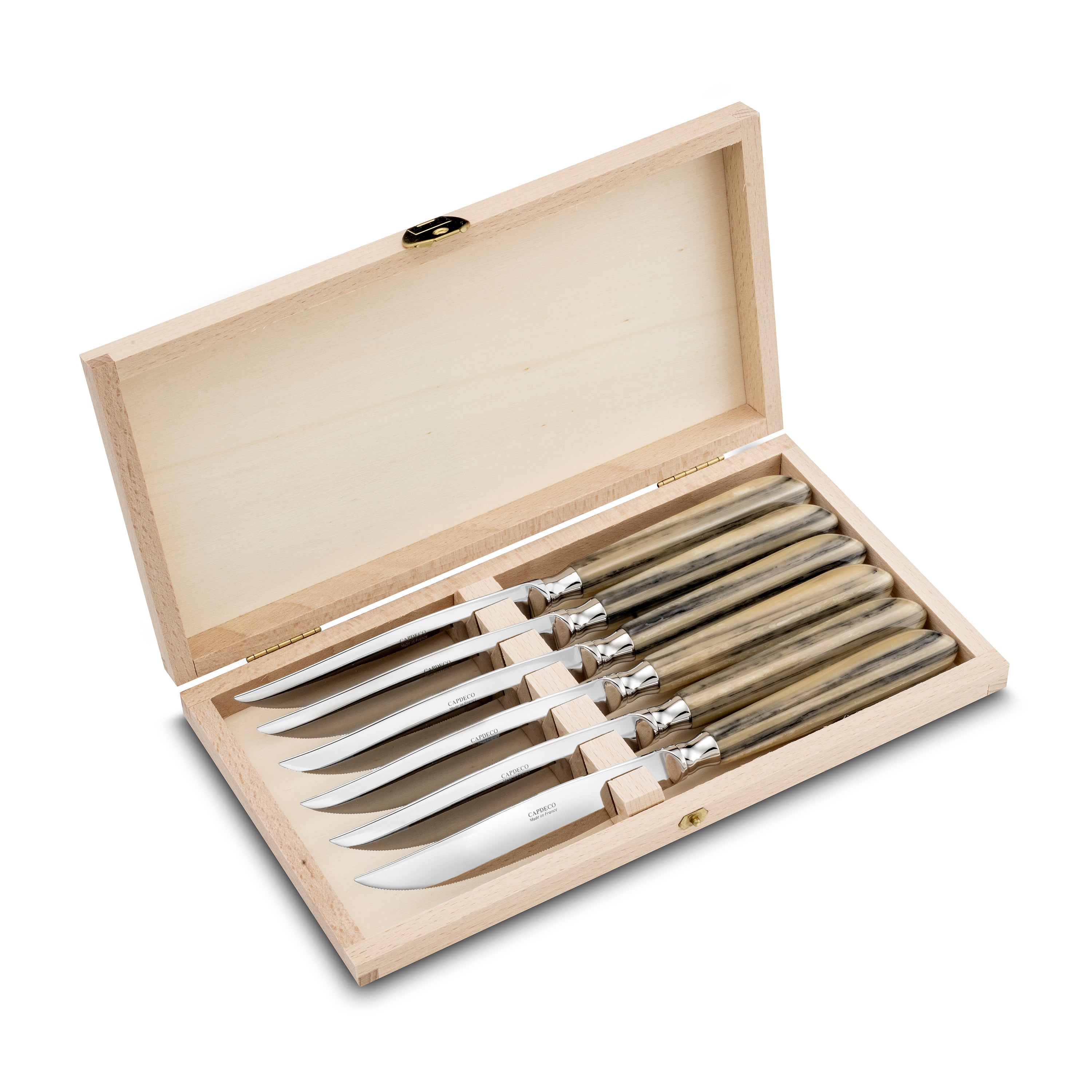 Omega- Box of 6 Steak Knives (Stone)