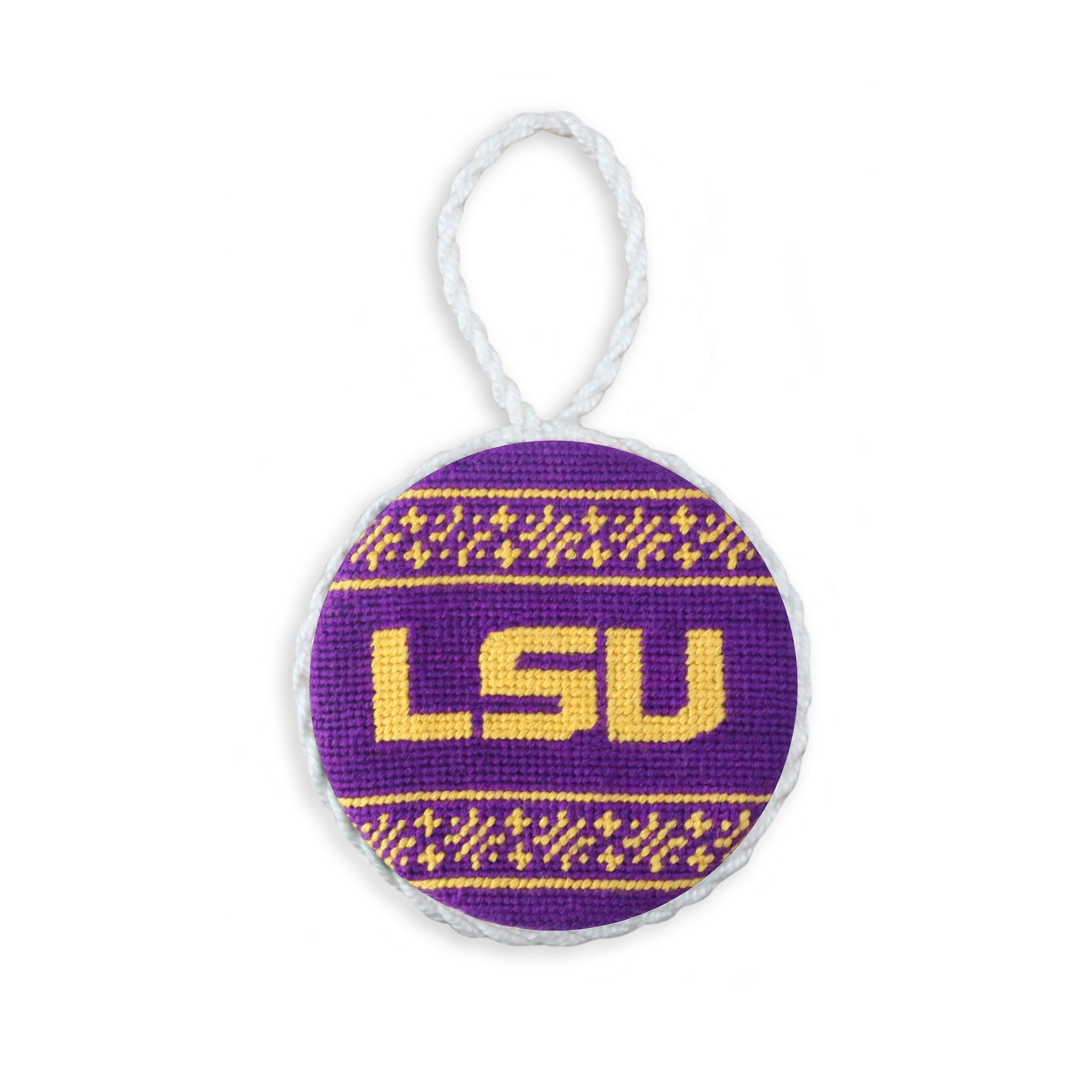 LSU Fairisle Ornament