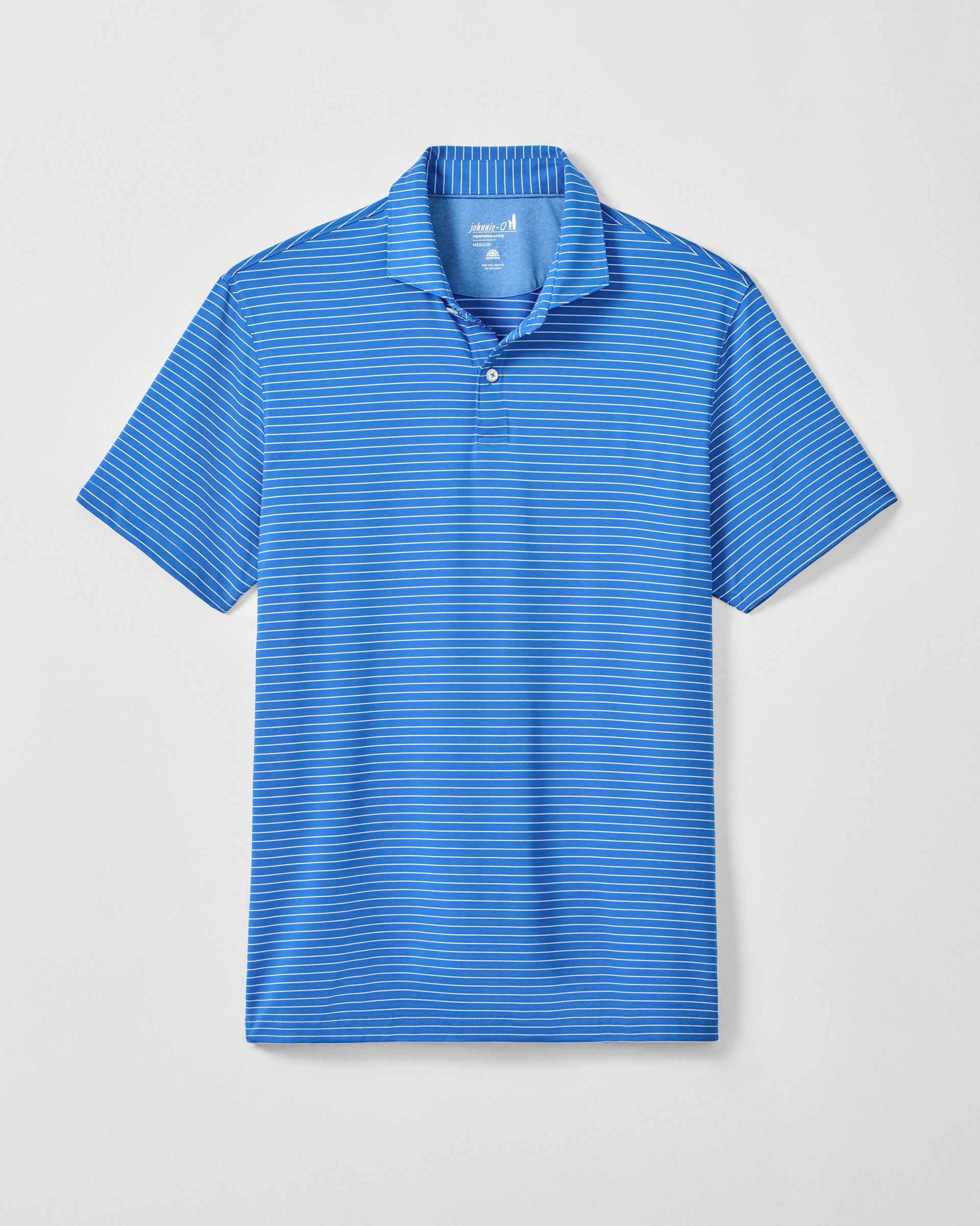 Beau Striped Performance Jersey Polo