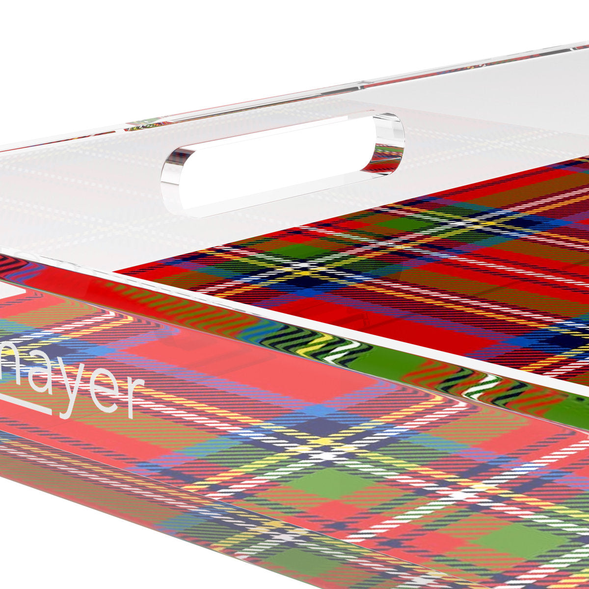 Christmas Tartan Red Large Tray