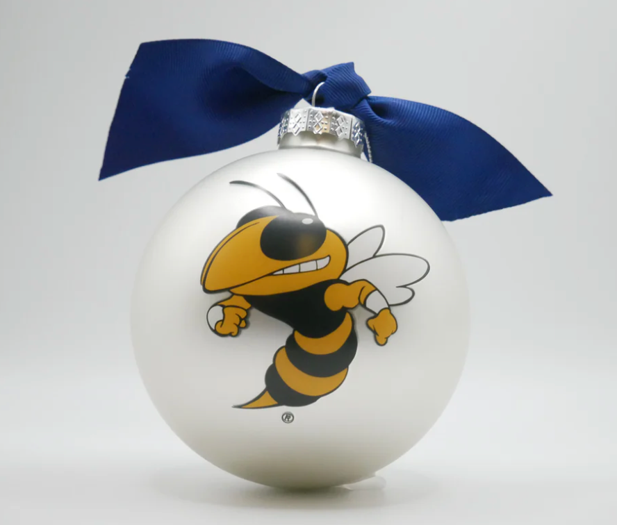 Georgia Tech Glass Ball Ornament