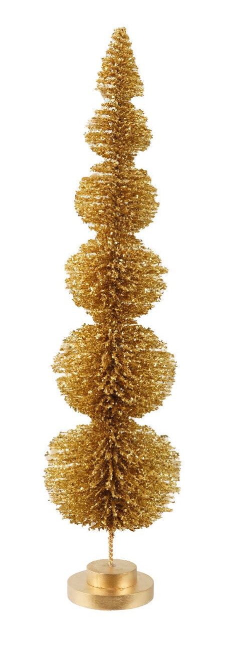 Gold decorative tree on a white background