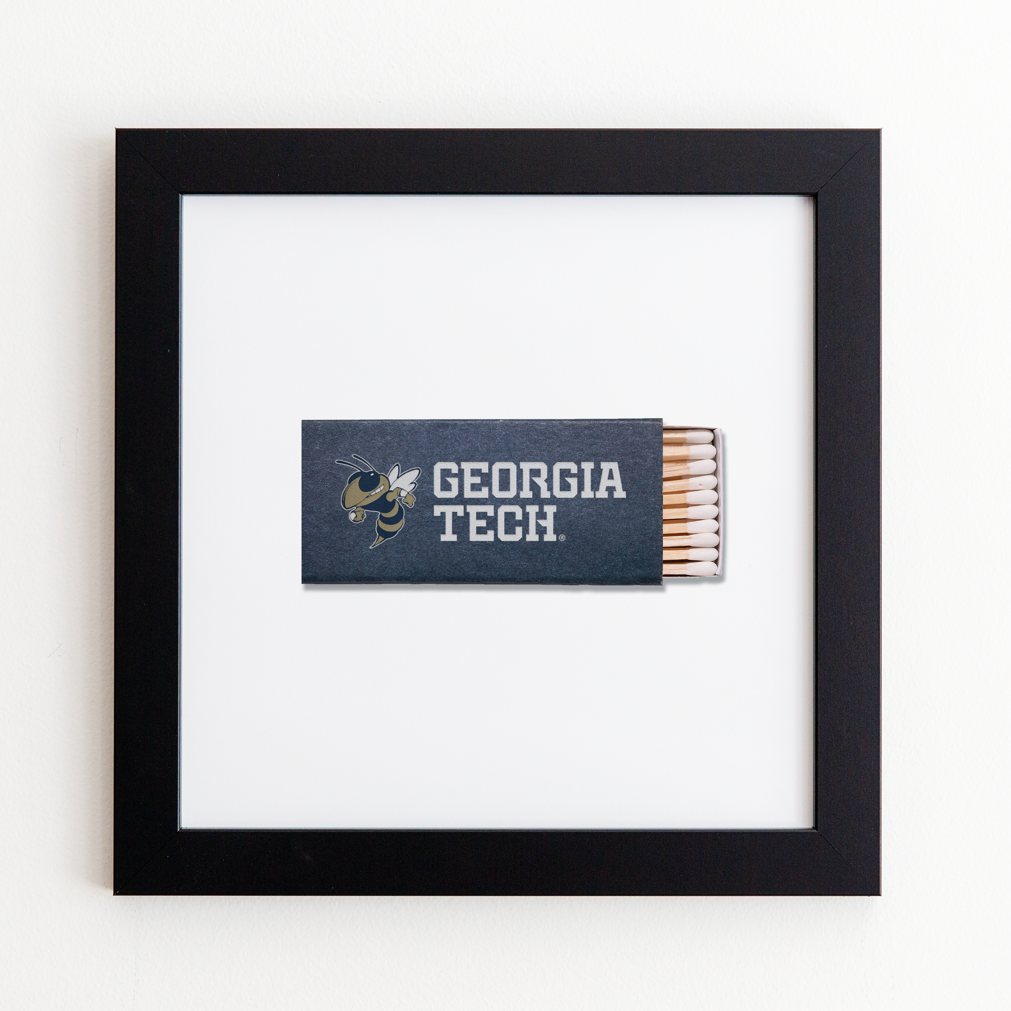 Georgia Tech Matchbook in Black Frame