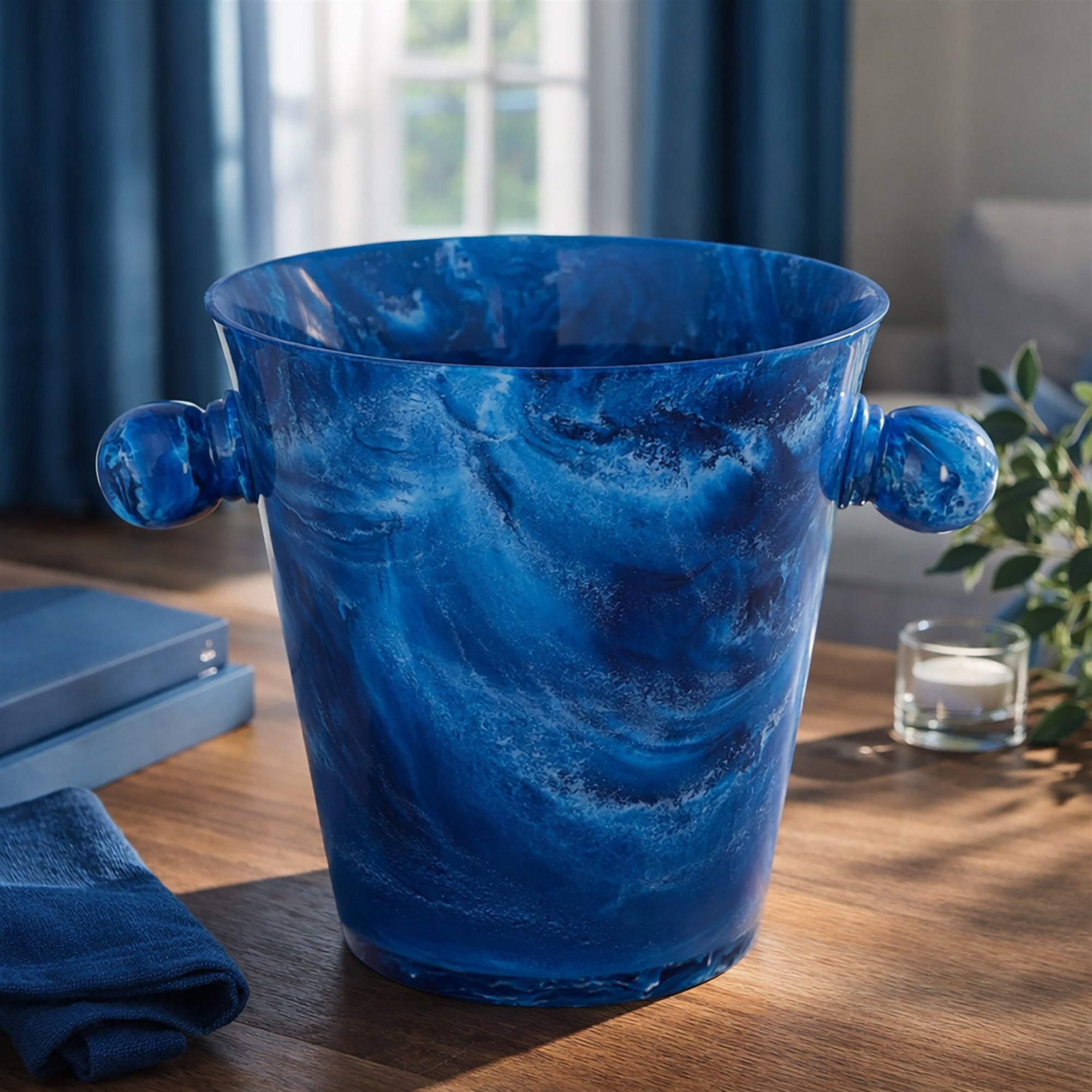 Blue Resin Ice Bucket