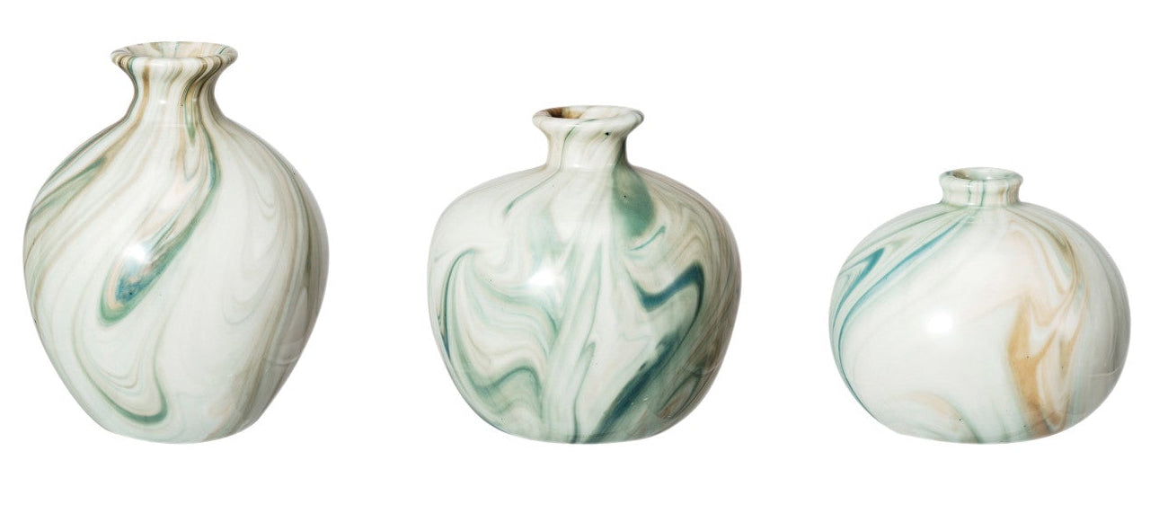 Marbled Stoneware Vases