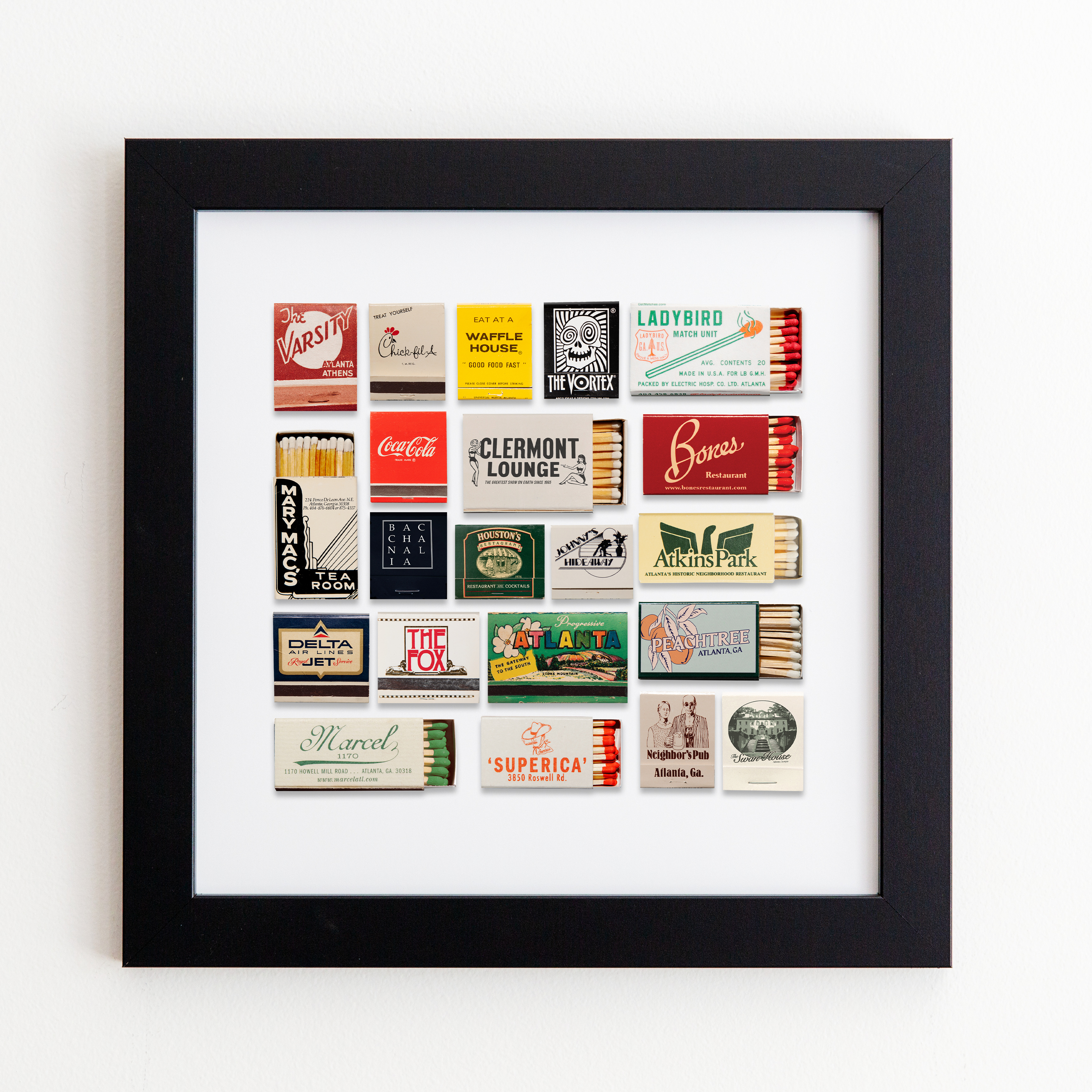 New Atlanta Collage Matchbook Print