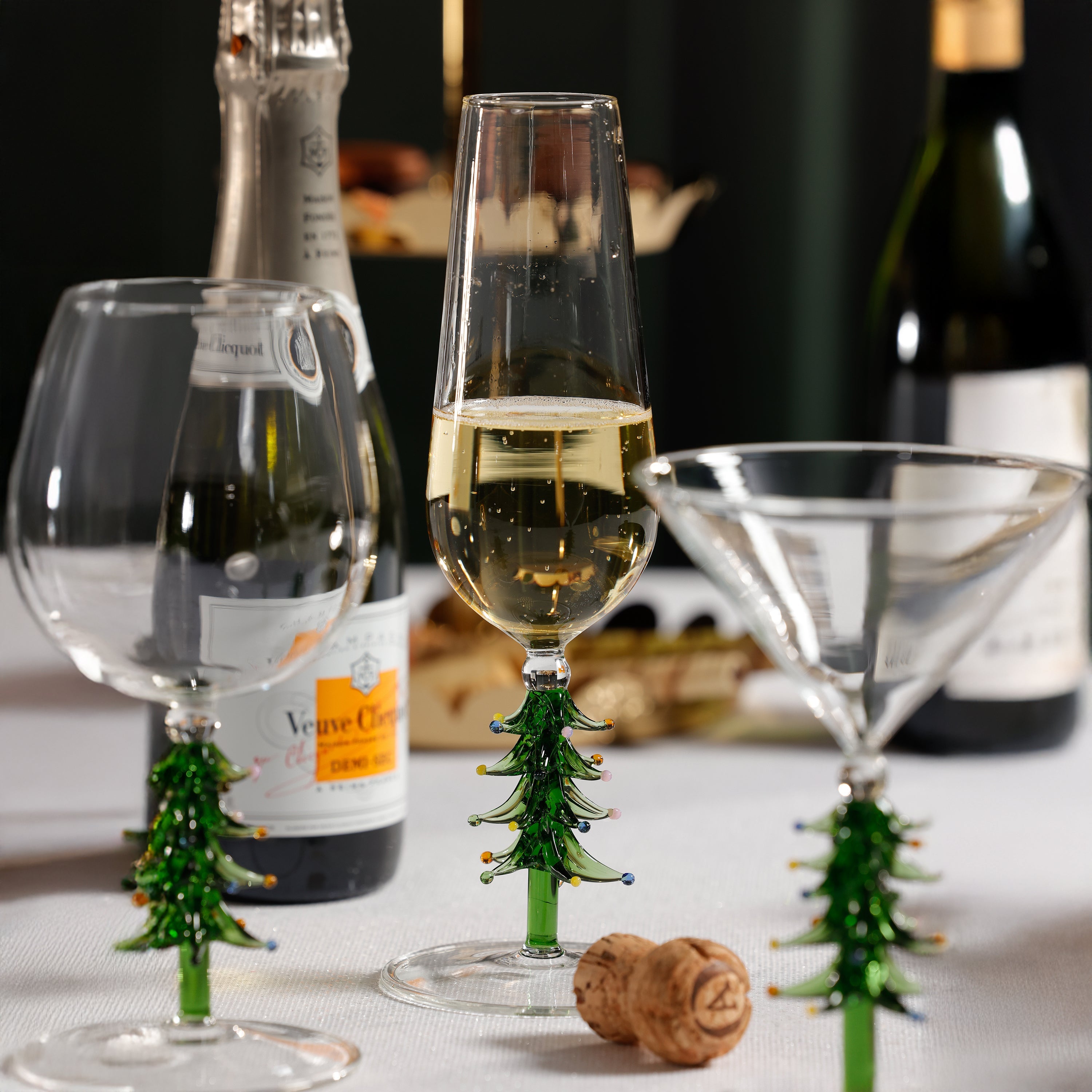Treetop Cheers Champagne Flute - Green