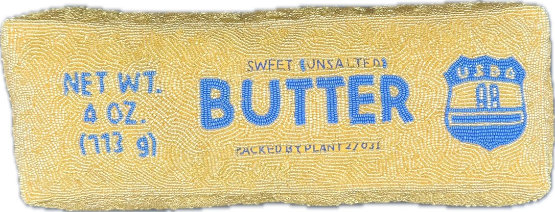 Butter Beaded Pillow