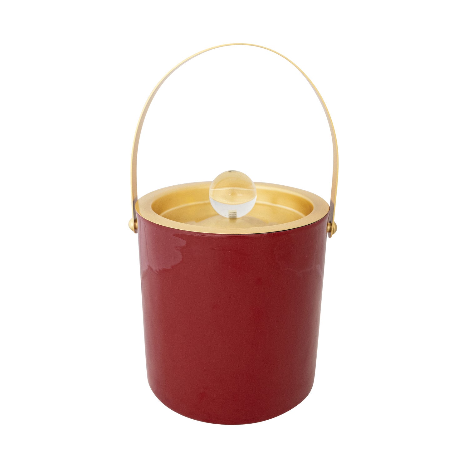 Red Enamel Ice Bucket
