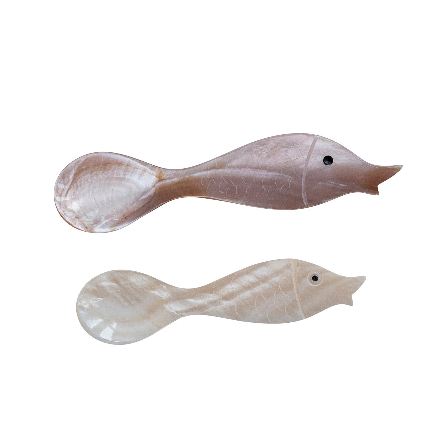 Natural Shell Spoon with Fish Shaped Handle