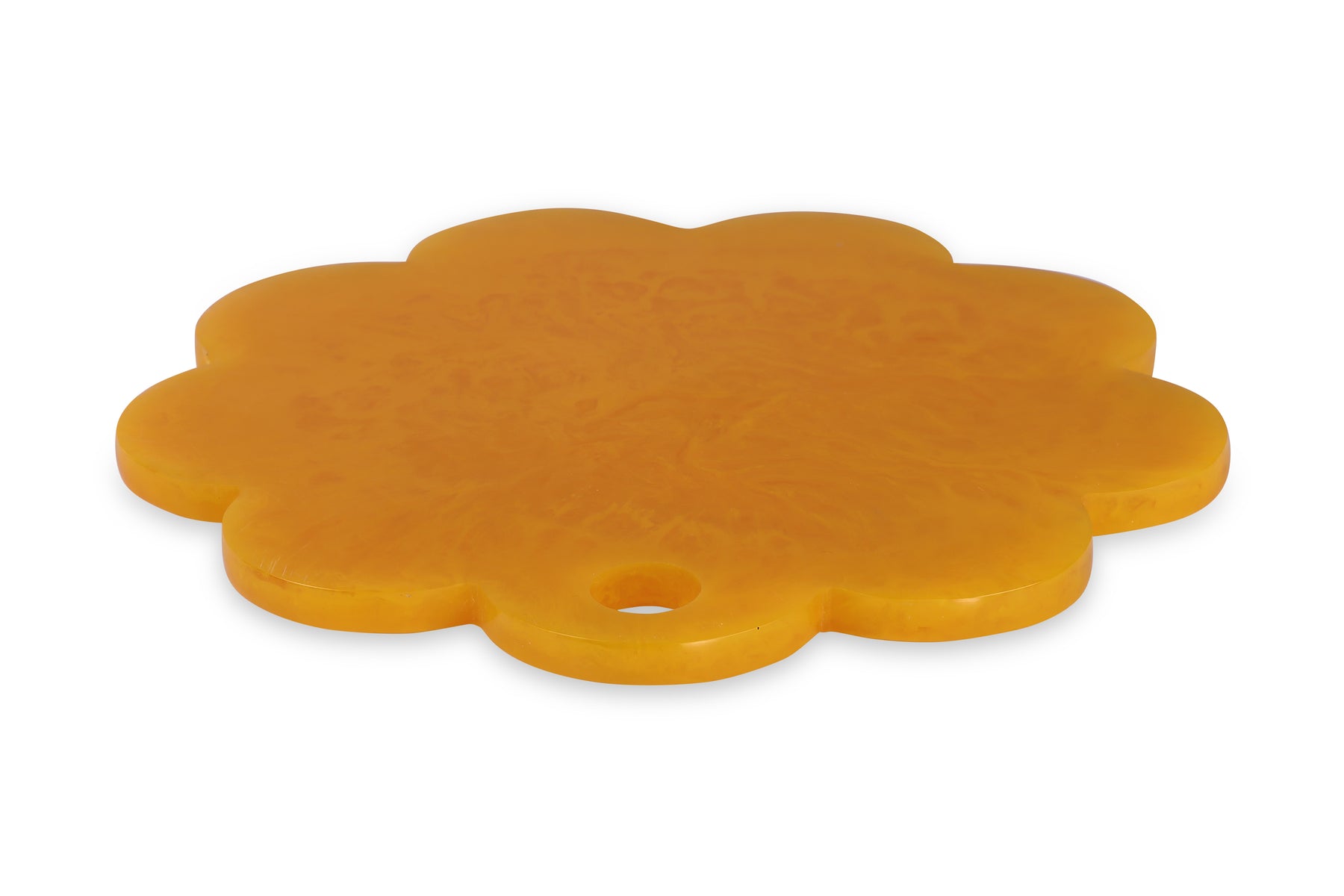 Scallop Resin Cheese Board Mustard