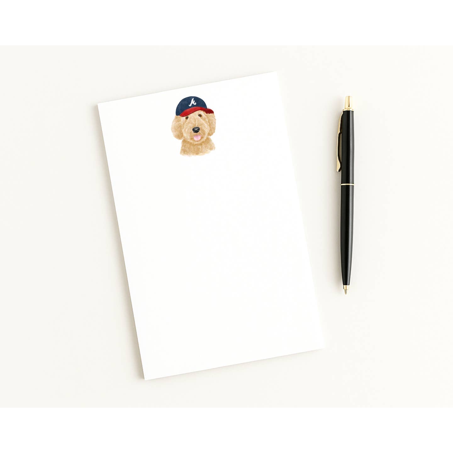ATLANTA BRAVES LABRADOODLE NOTEPAD