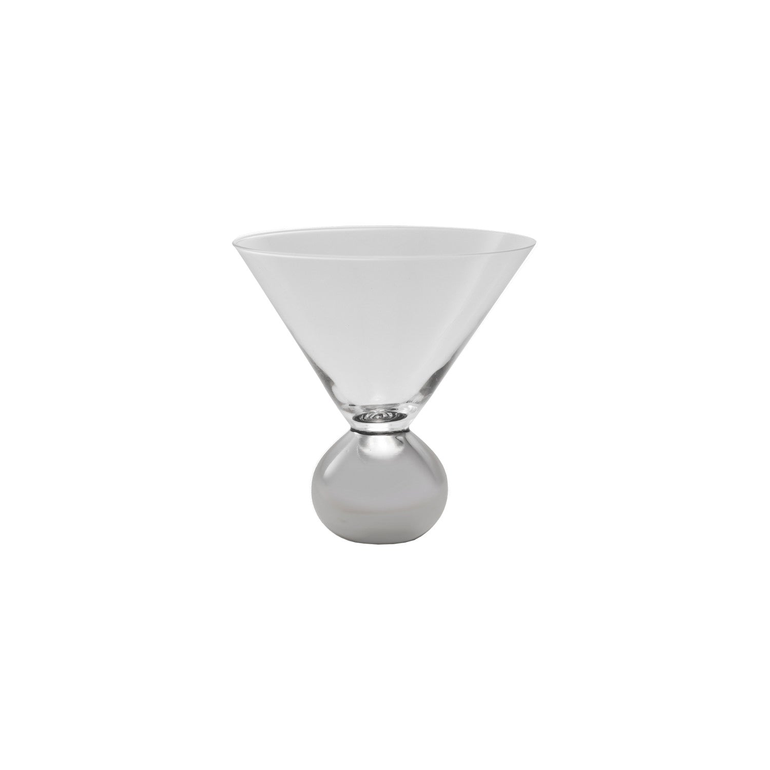 12 oz. Martini Glass with Silver Ball Stem