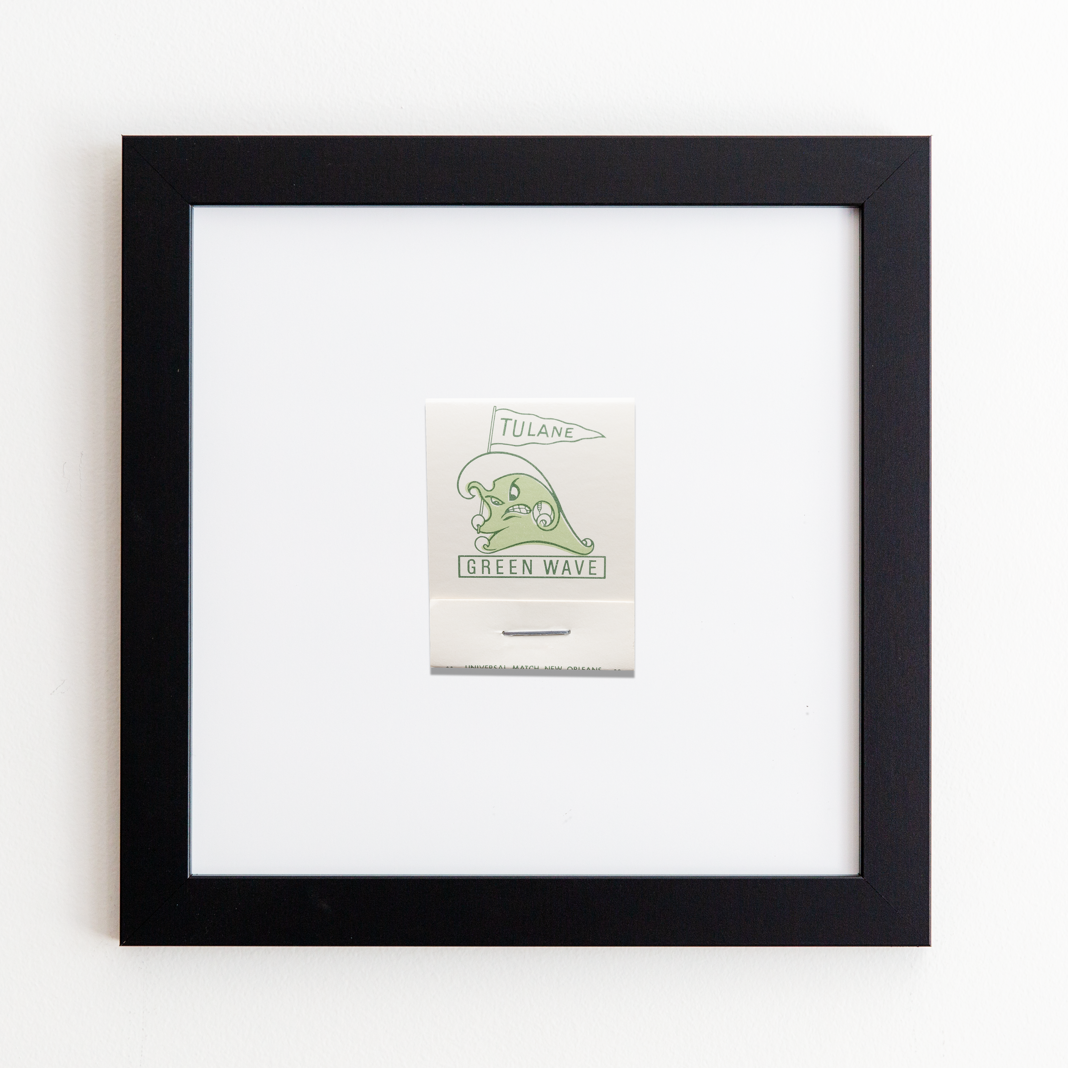 Tulane Matchbook Print in Black Frame