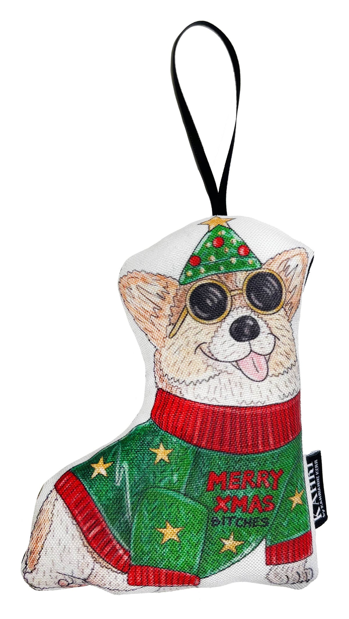 Holiday Corgi Ornament
