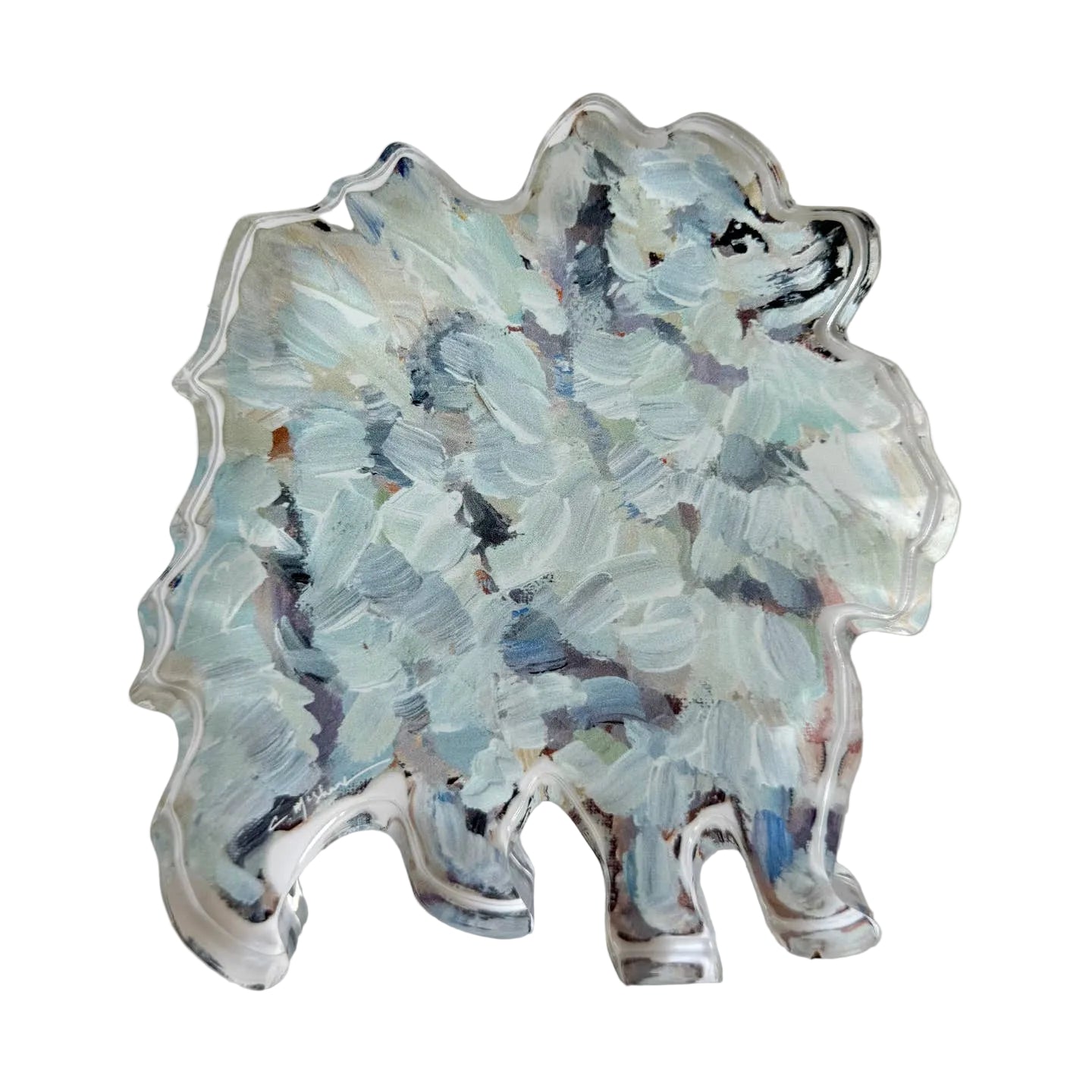 Pomeranian White acrylic