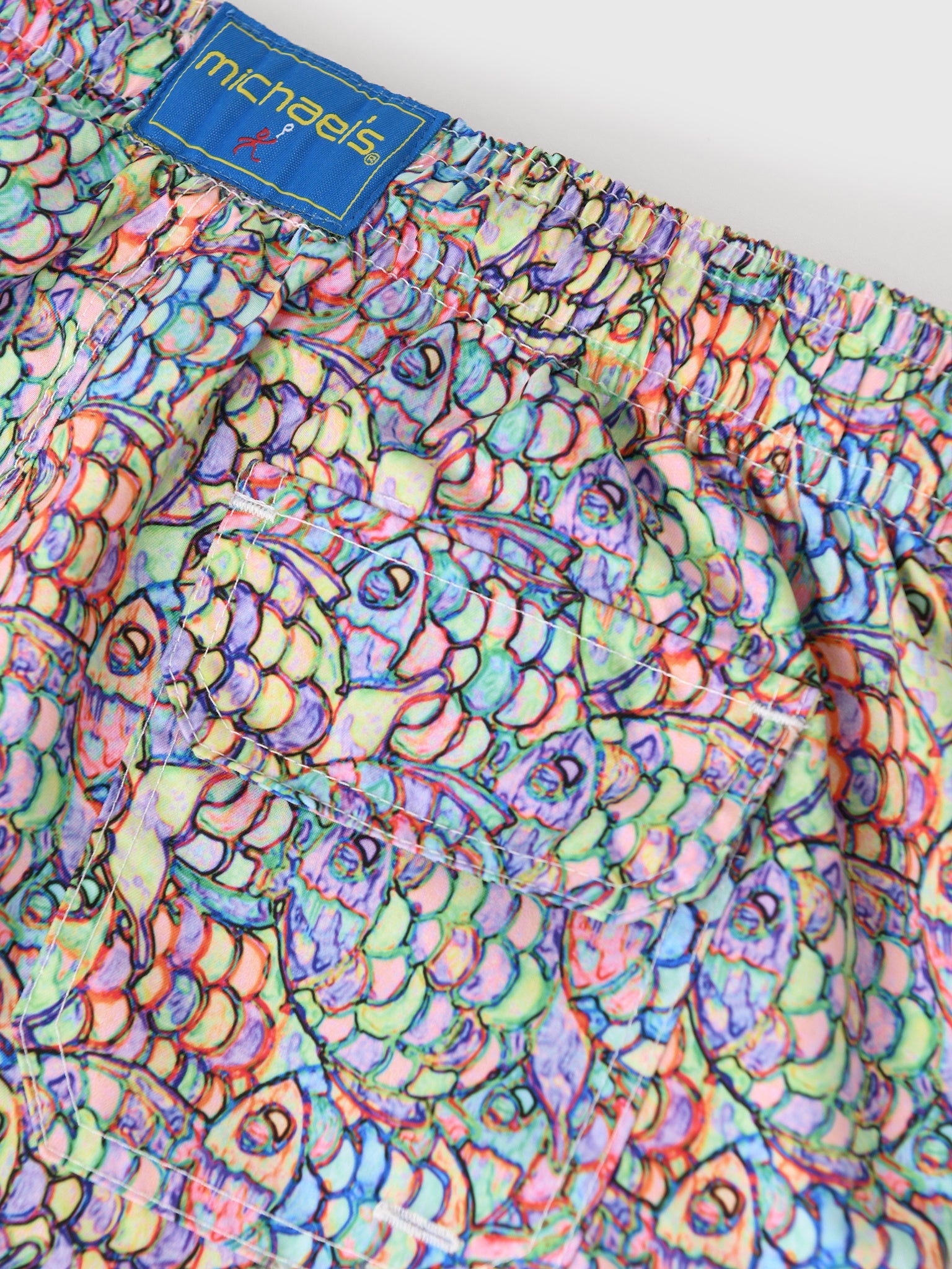 Boys Abstract Fish Swim Trunks