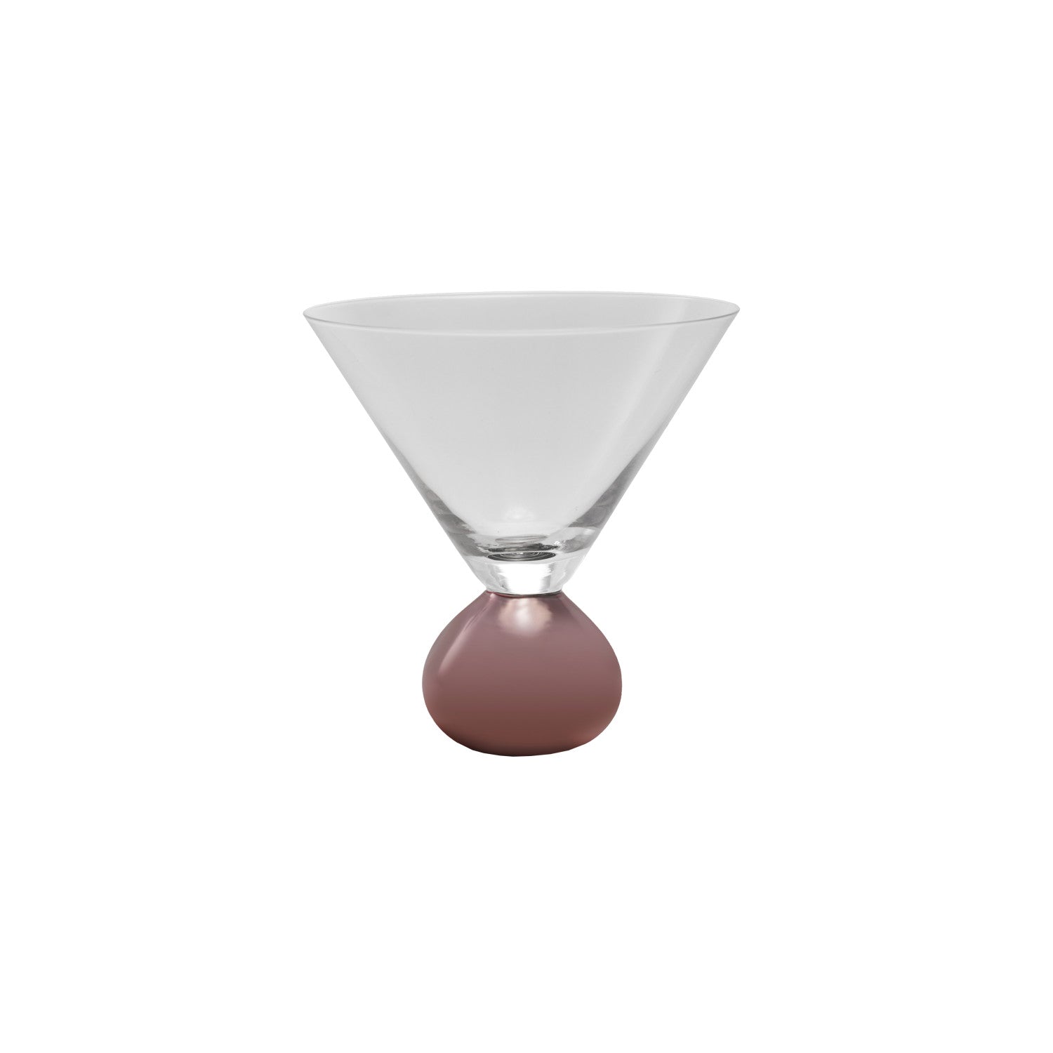 Martini Glass with Pink Ball Stem