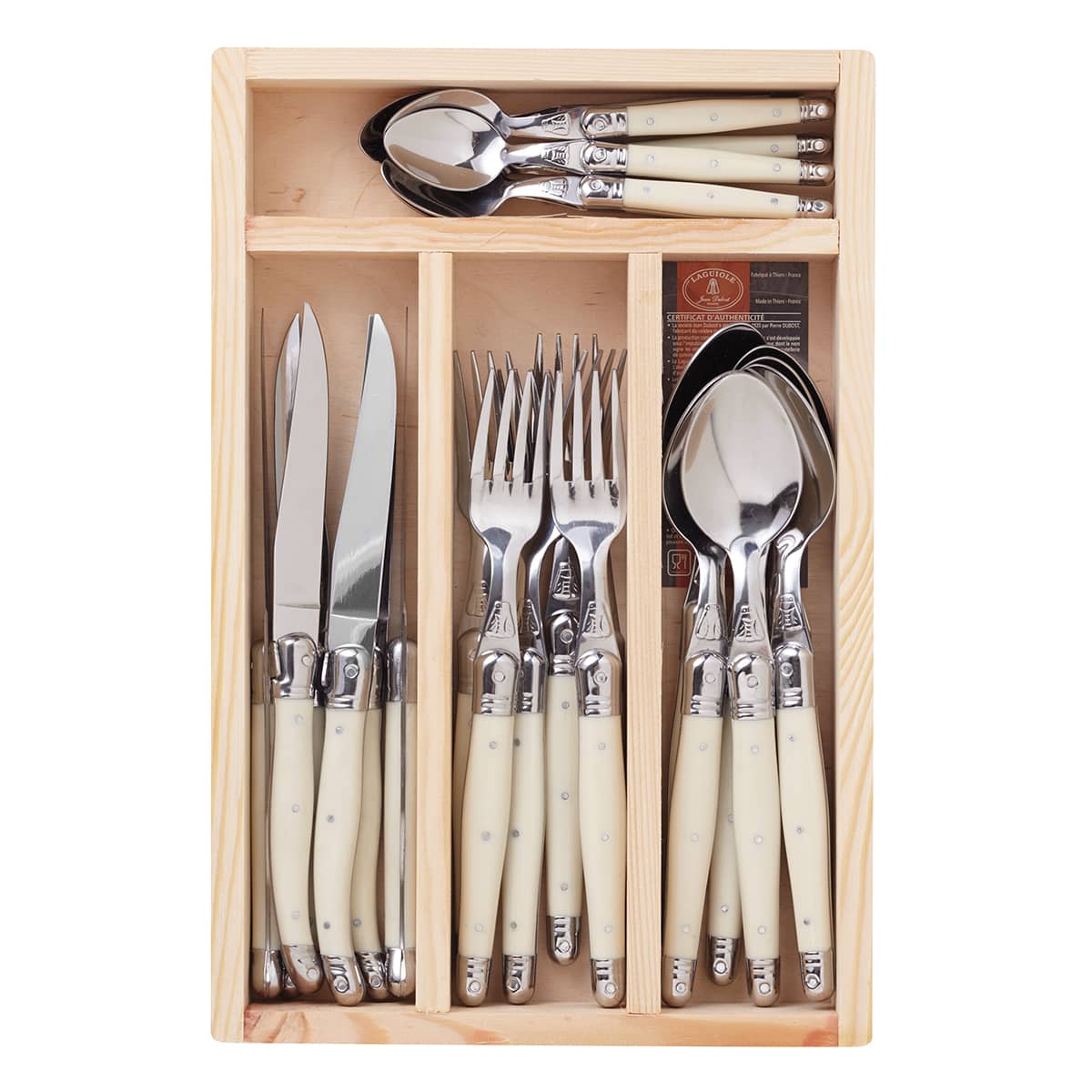 Jean Dubost 24 Pc Everyday Flatware Set - Thumbnail 4