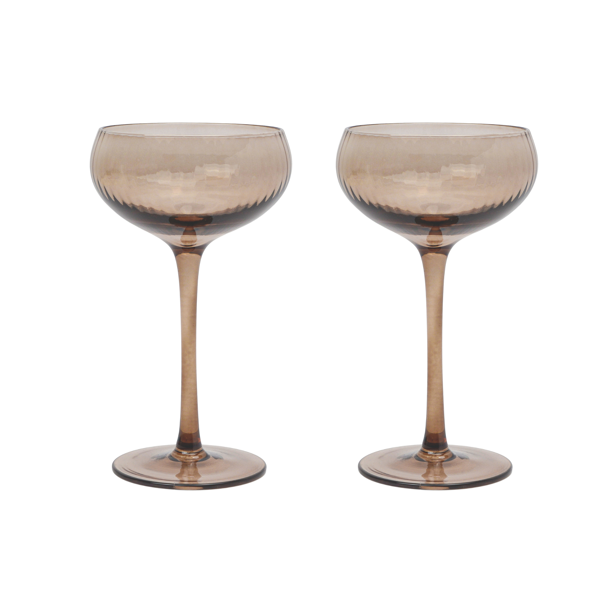 Lou Coupe Smoke Glass - Set of 2