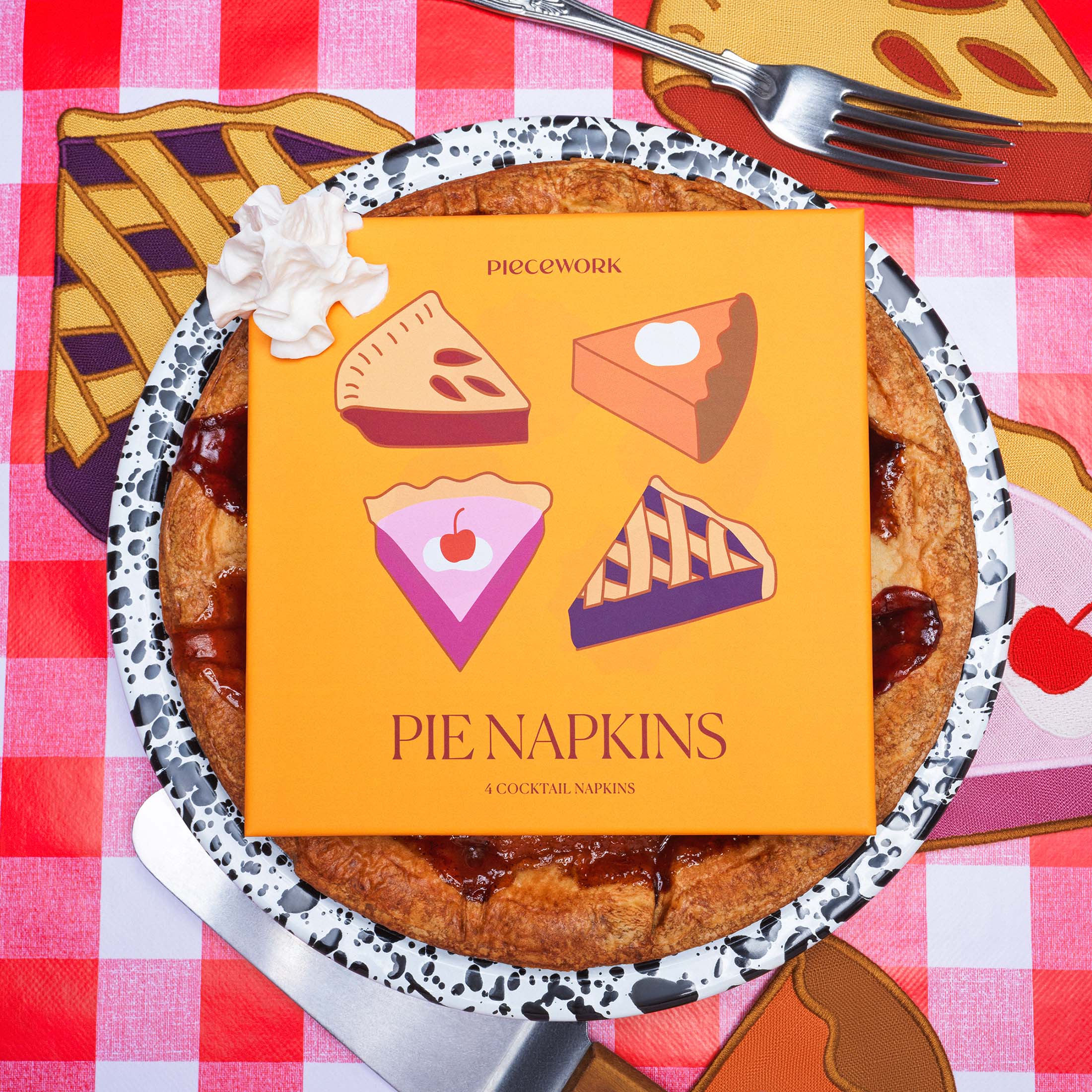 Pie Cocktail Napkins (Set of Four)