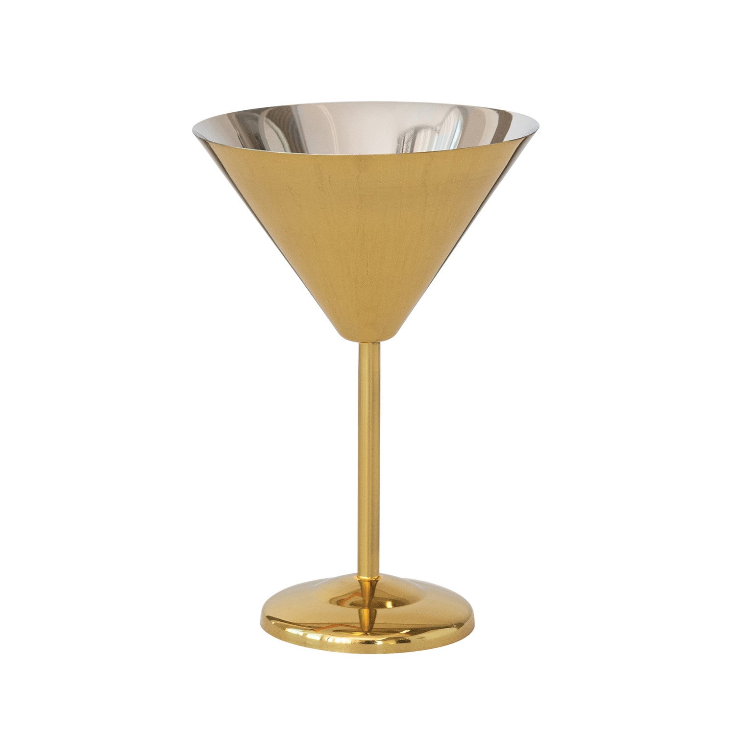 Stainless Steel Martini Glass - Gold