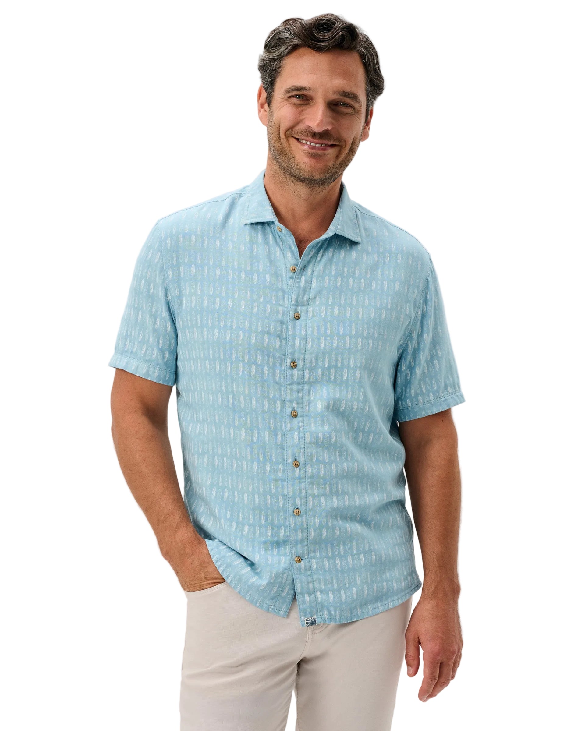 Beachley Short Sleeve Hangin' Out Button Down Shirt