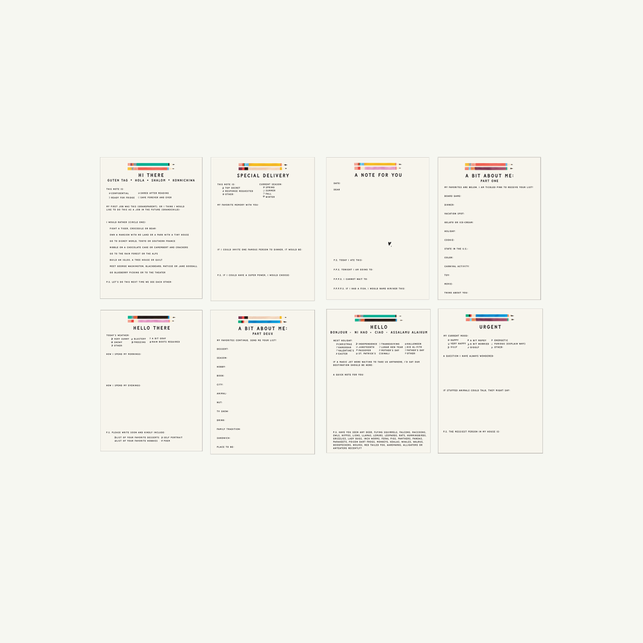 Grandparent Pen Pal Kit