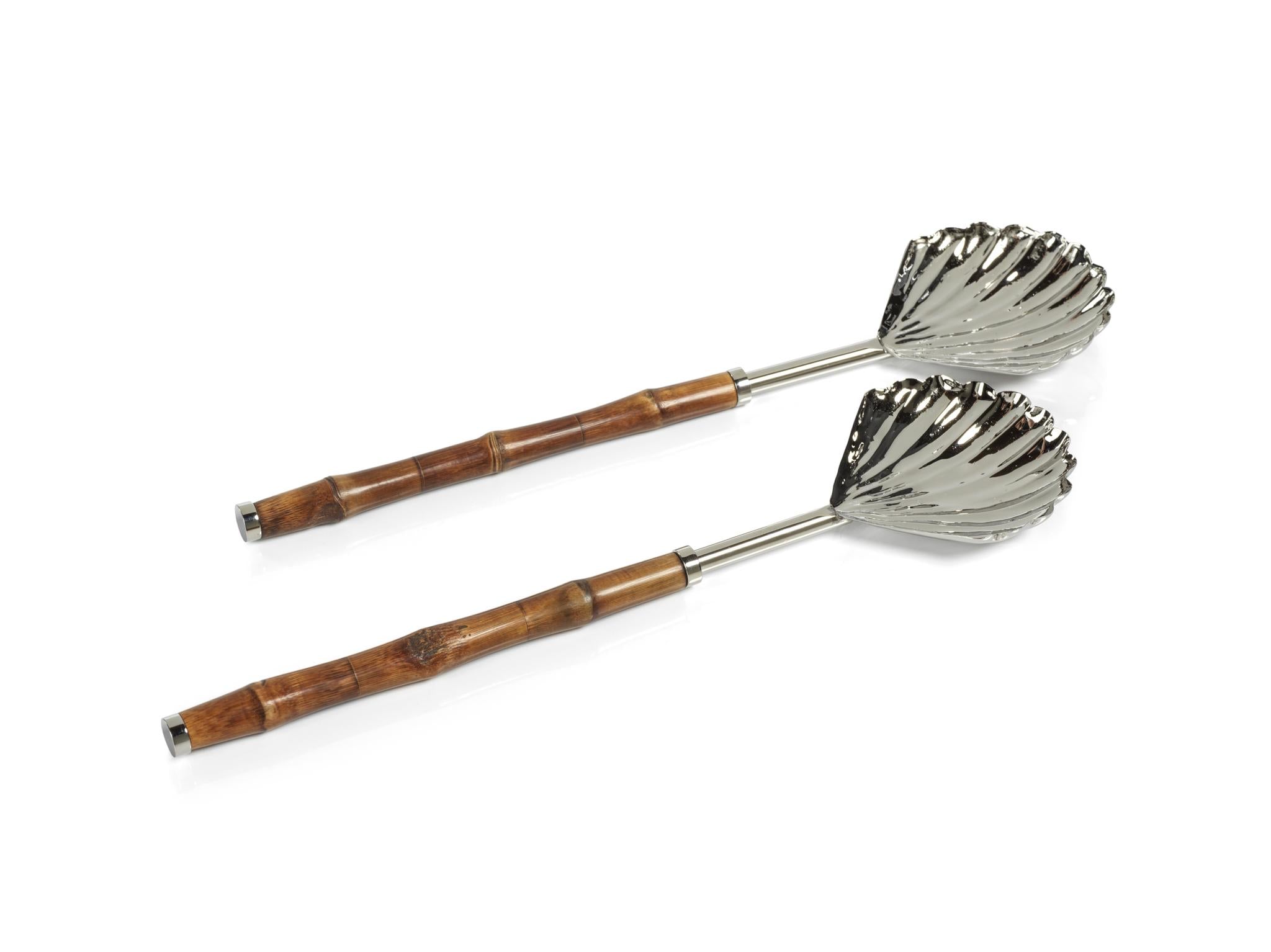 The Colony Bamboo and Nickel Server Set