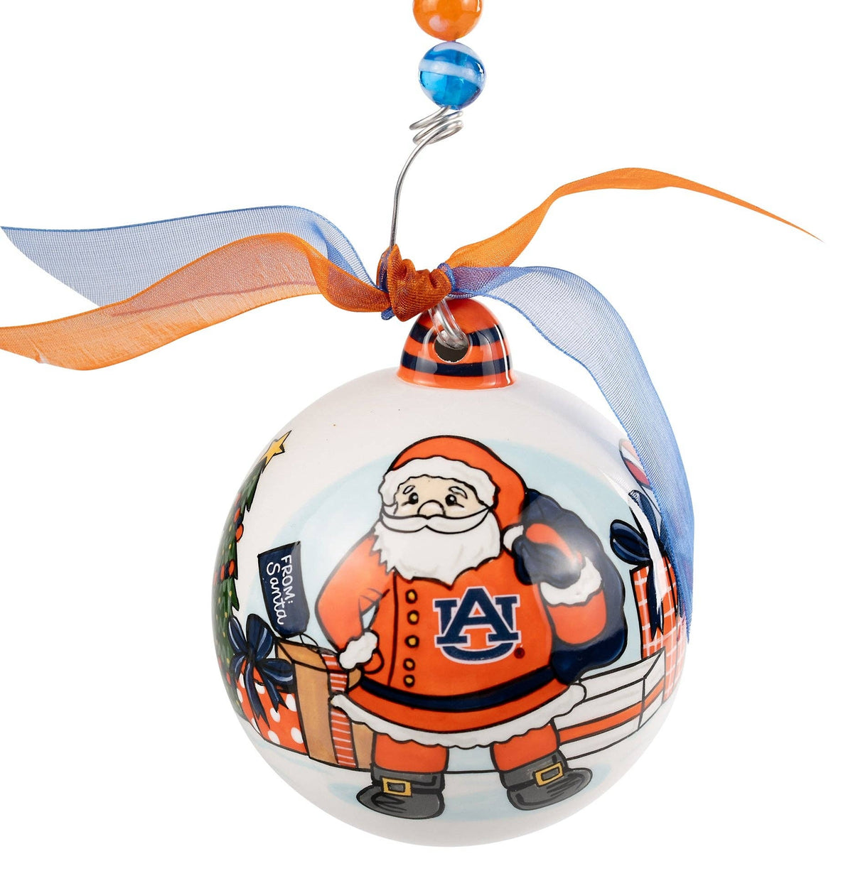Auburn Santa Ornament