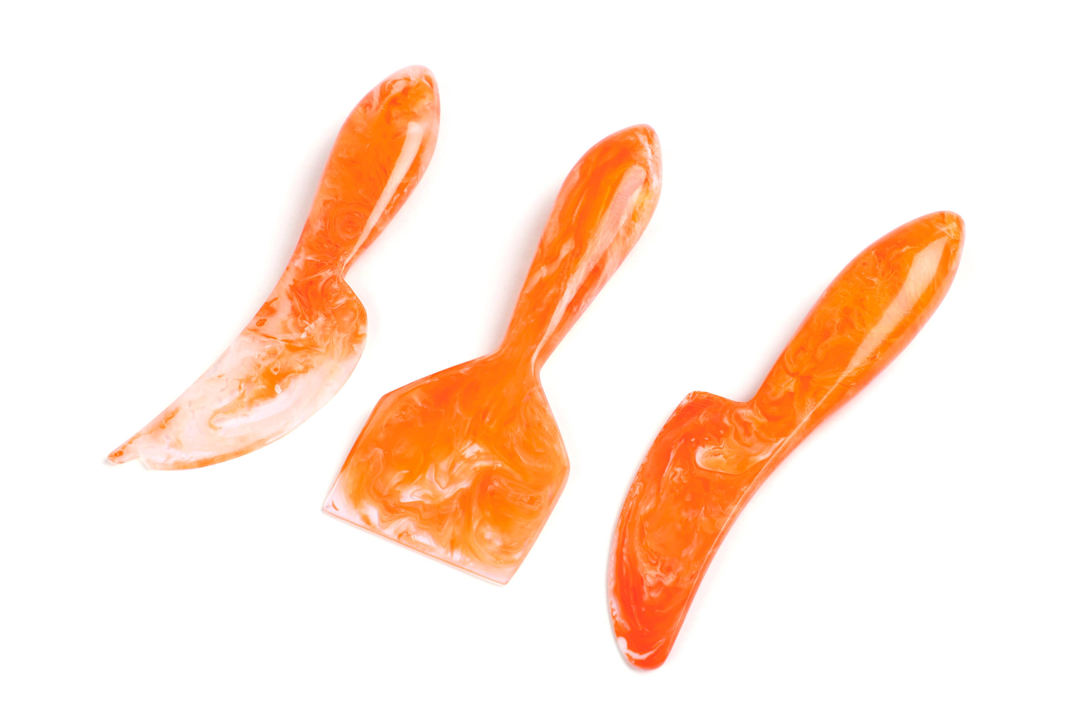 Resin Cheese Knife S/3- Orange