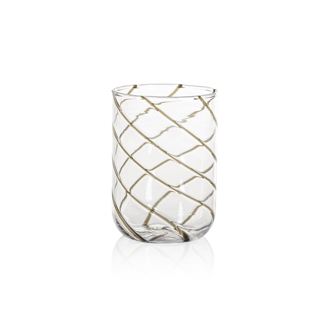 Swirl Design Glass Tumbler