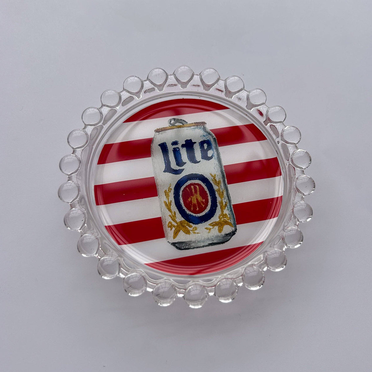 Striped Miller Lite Trinket Dish