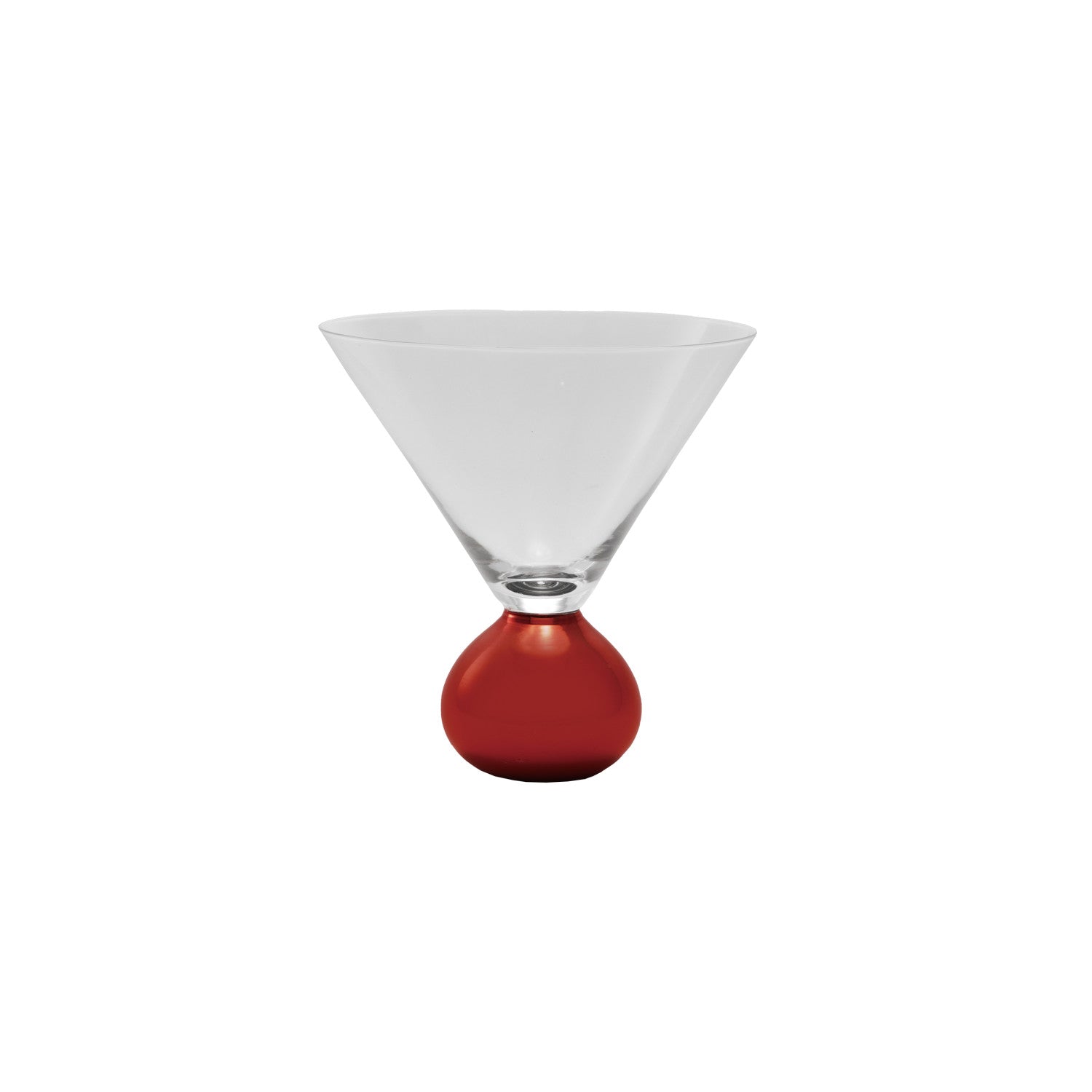 Martini Glass with Red Ball Stem